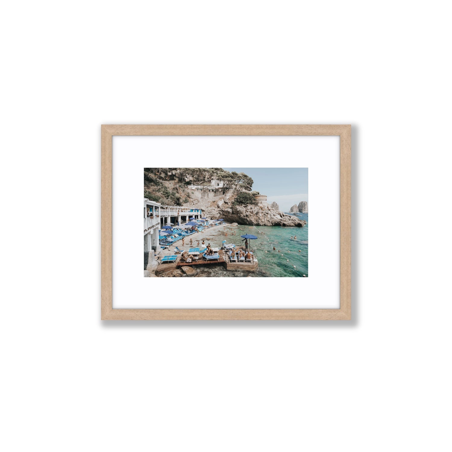 Vita Bella fine art print, Capri, Italy, Small, Natural Oak Frame · Matboard, Fine Art Print
