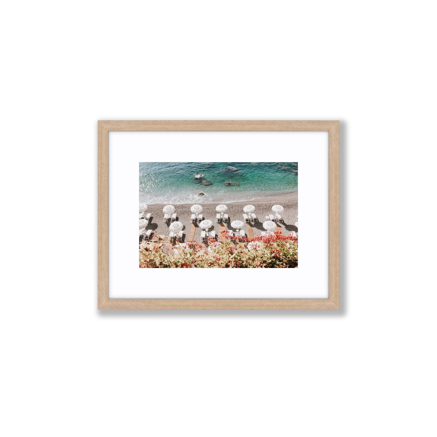 Coastal Charms fine art print, Amalfi, Italy, Small, Natural Oak Frame · Matboard, Fine Art Print