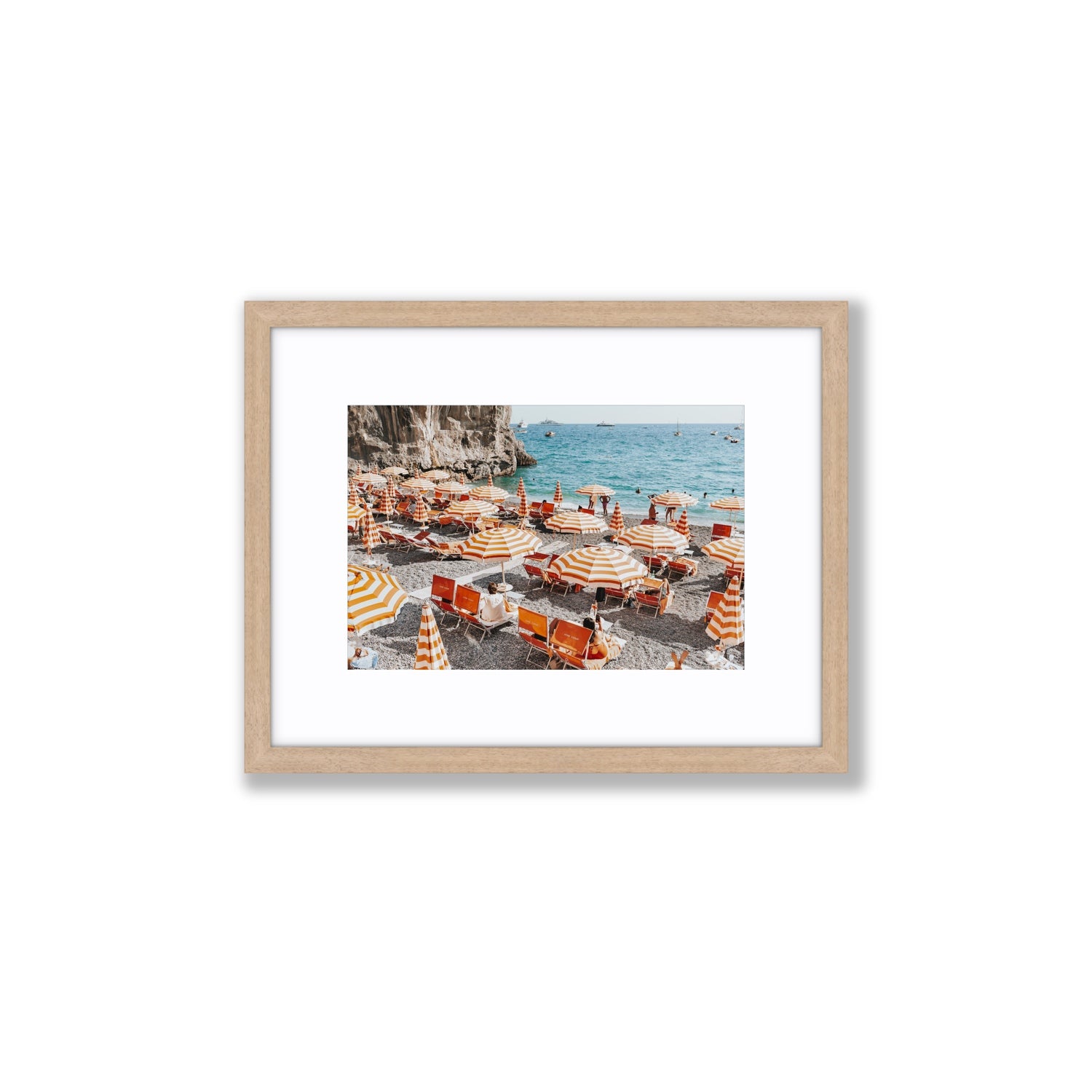 Mango Sorbet fine art print, Positano, Italy, Small, Natural Oak Frame · Matboard, Fine Art Print