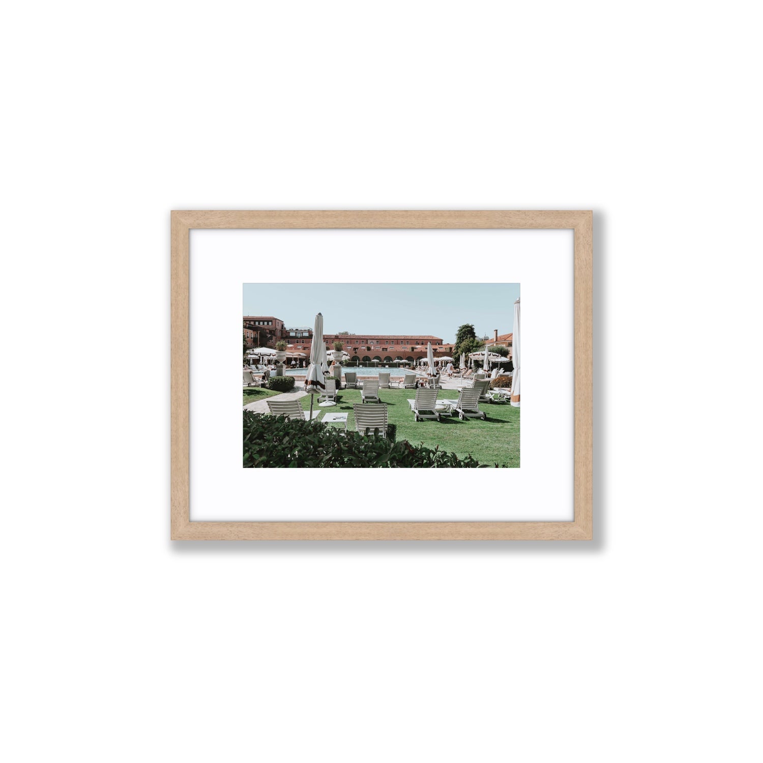 Arrigo Venice Italian wall art Small fine art print in natural oak frame with matboard