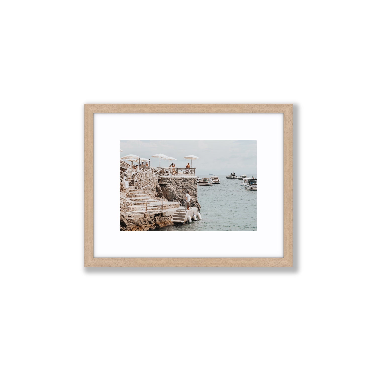 Conca Del Sogno fine art print, Nerano, Italy, Small, Natural Oak Frame · Matboard, Fine Art Print