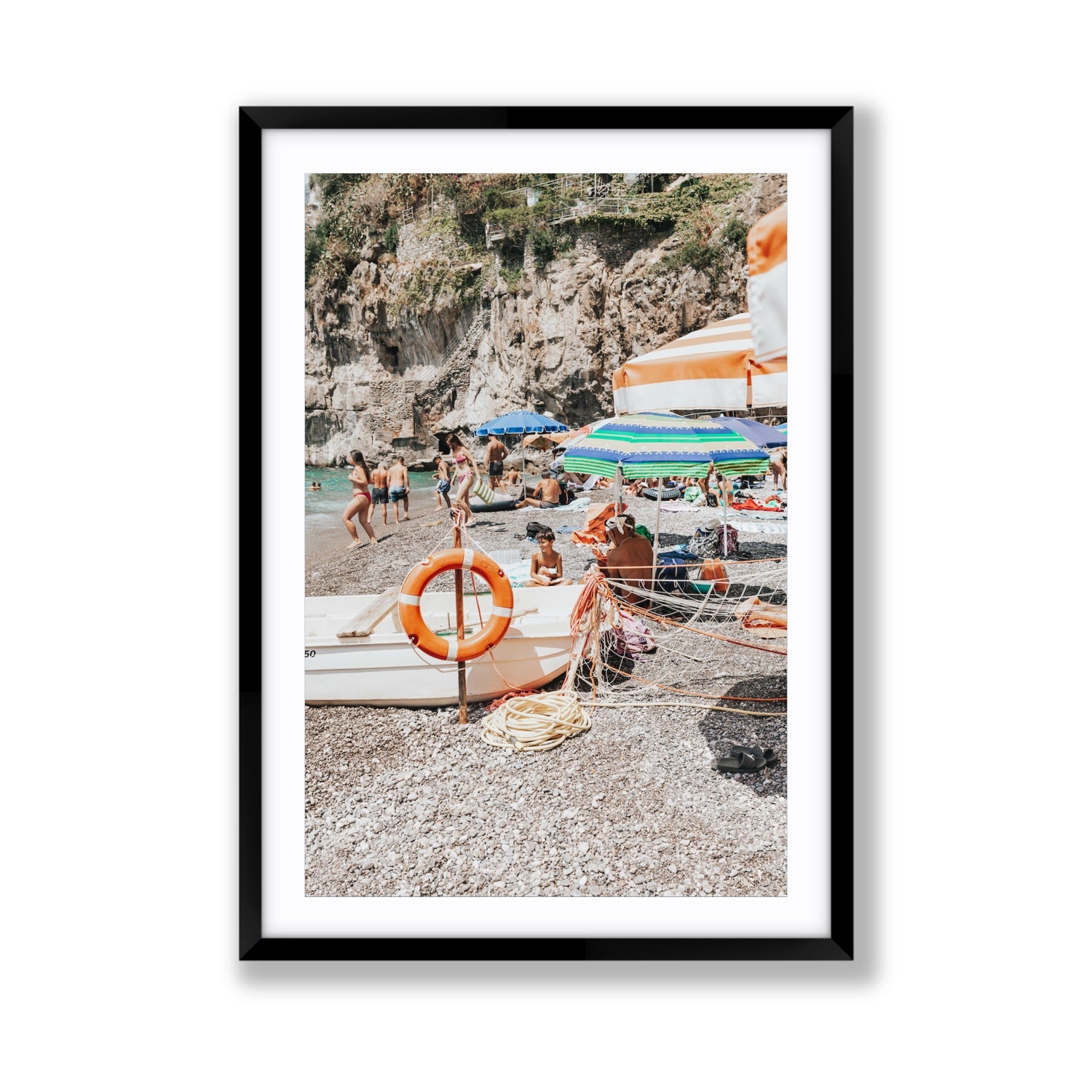 Il Ragazzo fine art print, Positano, Italy, Giant, Black Frame · Matboard, Fine Art Print