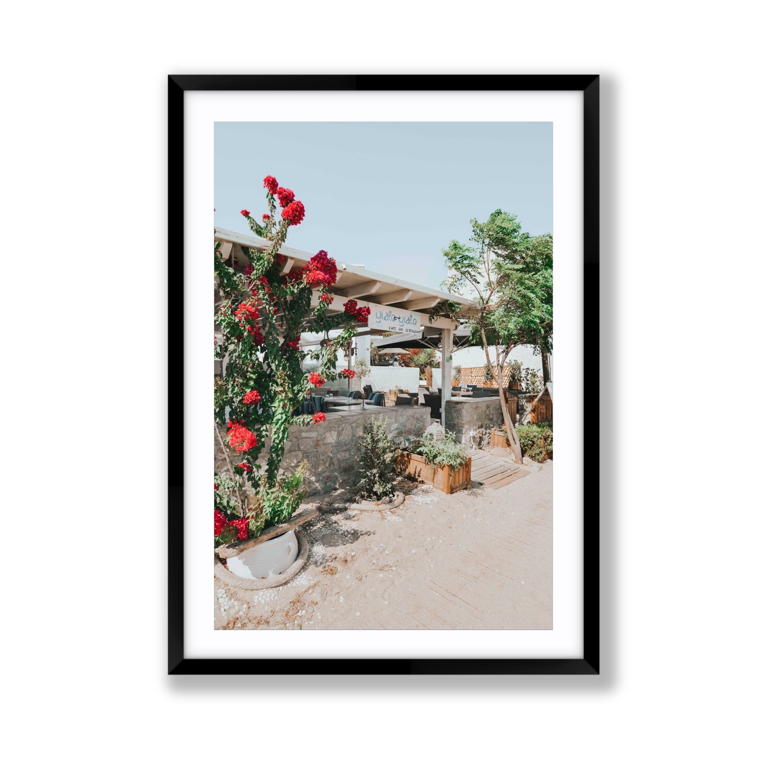 Yialo Yialo fine art print, Mykonos, Greece, Giant, Black Frame · Matboard, Fine Art Print