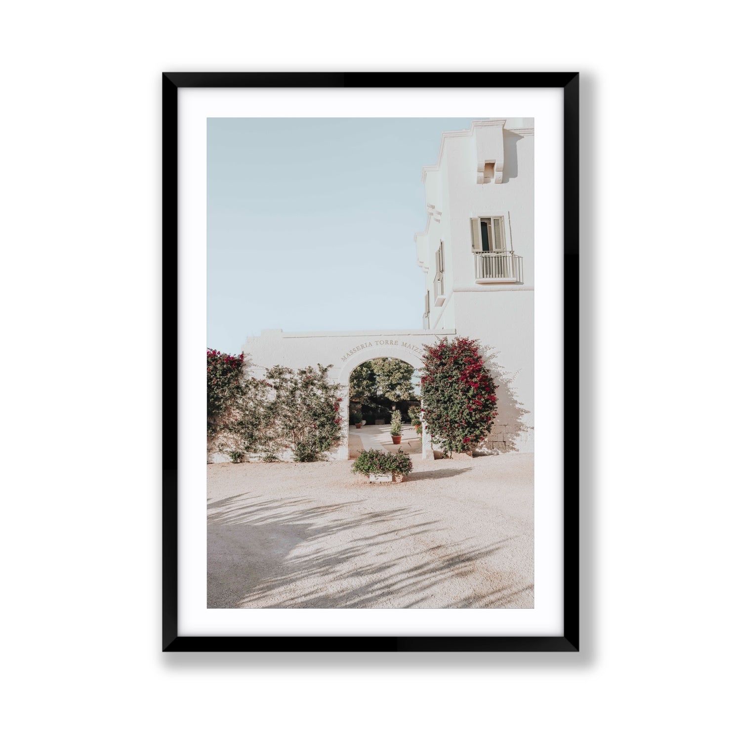 Villa Retreat fine art print, Puglia, Italy, Giant, Black Frame · Matboard, Fine Art Print