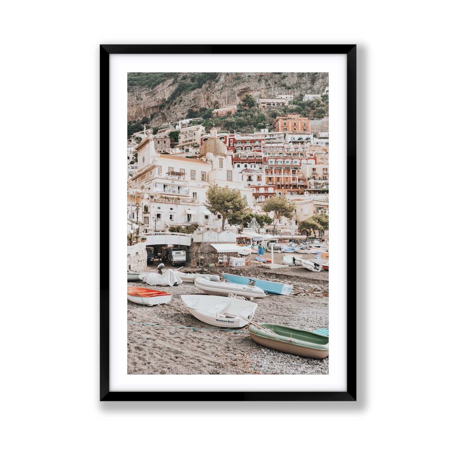 A Memory To Treasure fine art print, Positano, Italy, Giant, Black Frame · Matboard, Fine Art Print