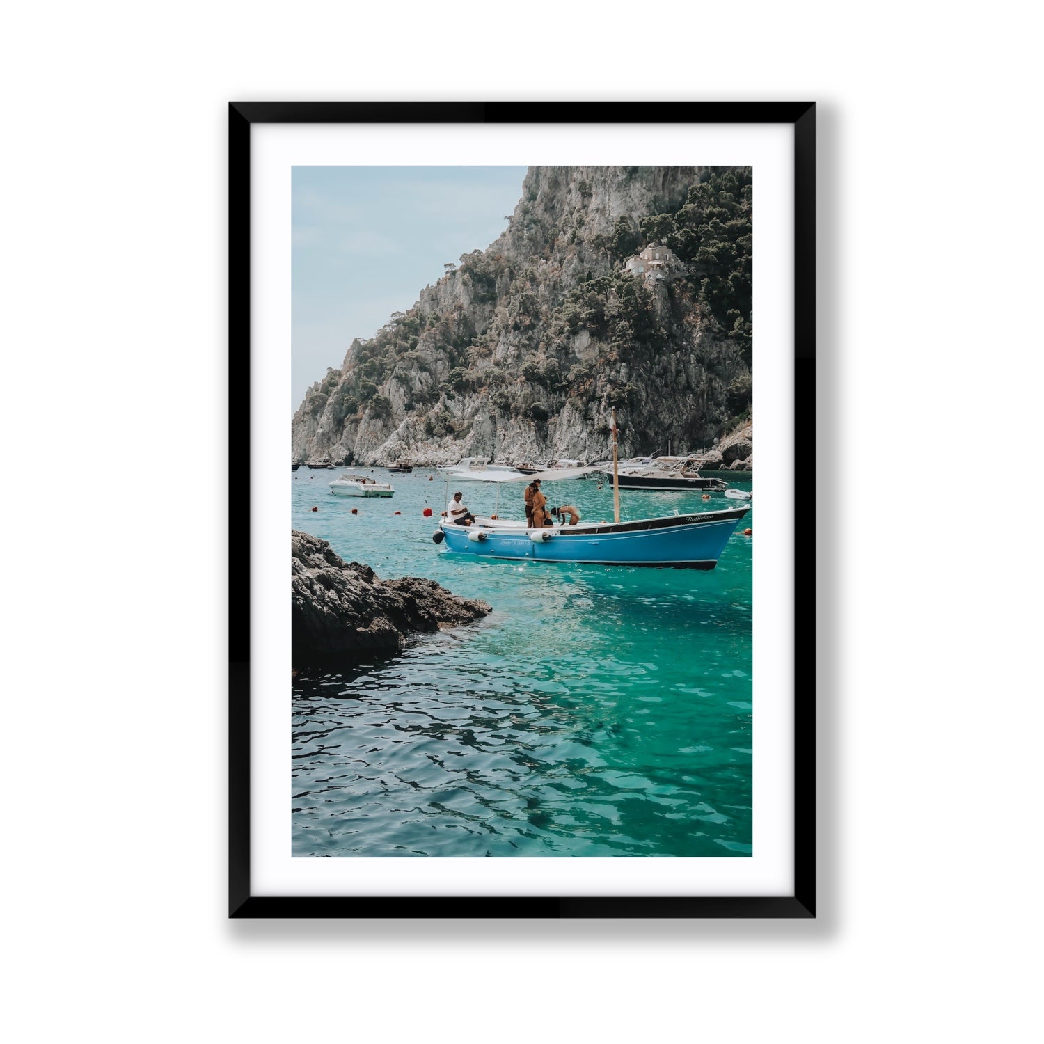 Emerald Escape fine art print, Capri, Italy, Giant, Black Frame · Matboard, Fine Art Print