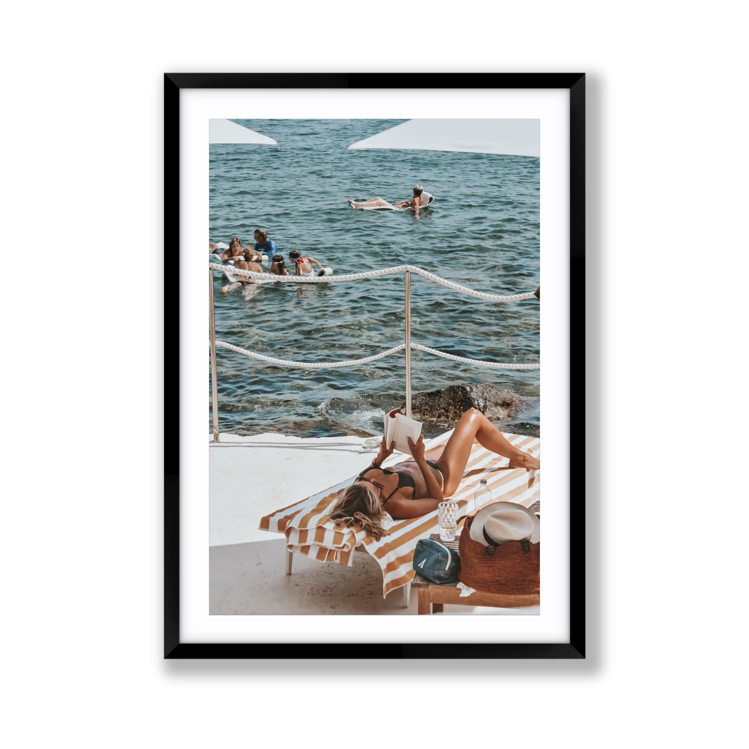Cloud Nine Tuscany Italian decor wall art Giant fine art print in black frame with matboard