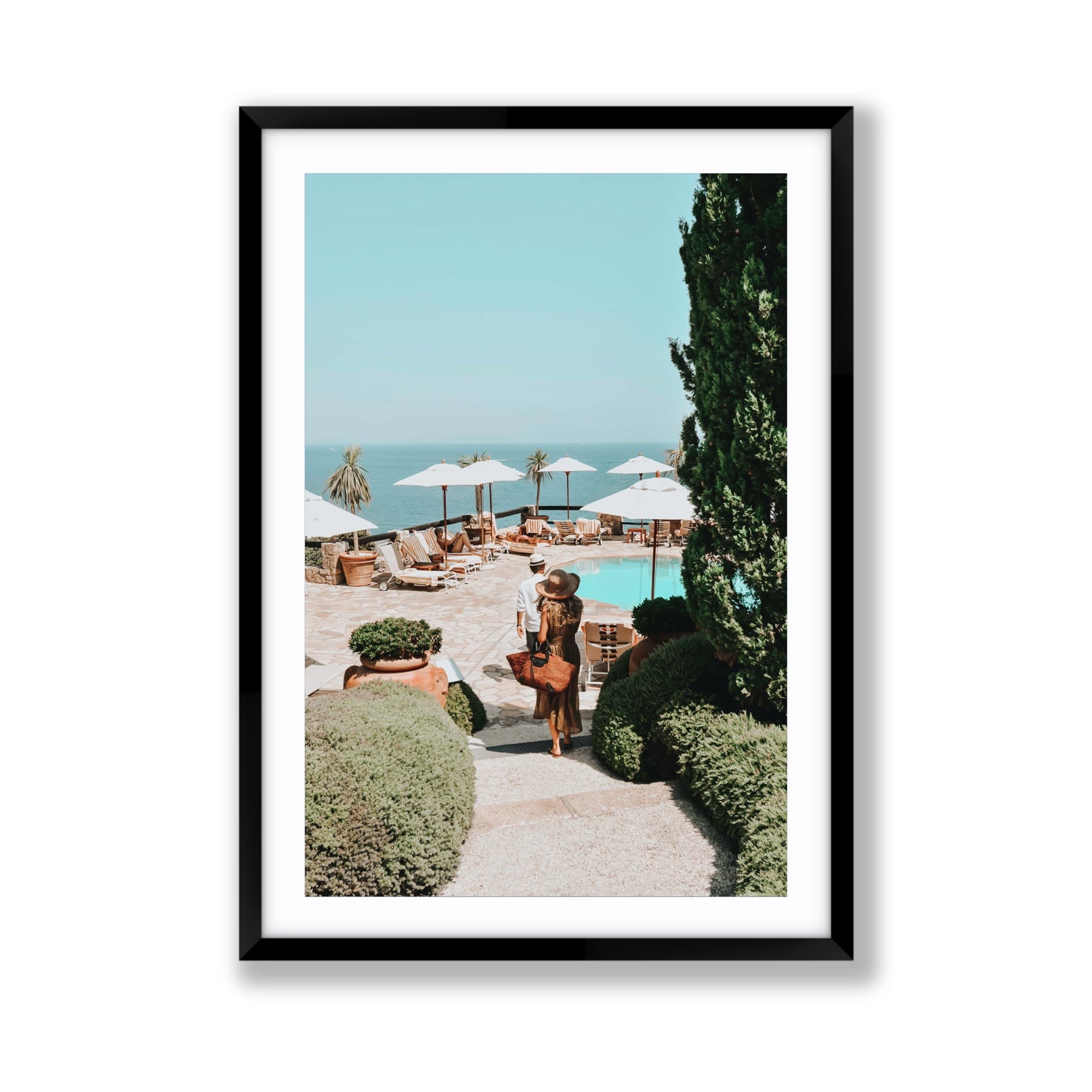 The World Is Your Catwalk Tuscany coastal wall art Giant fine art print in black frame with matboard