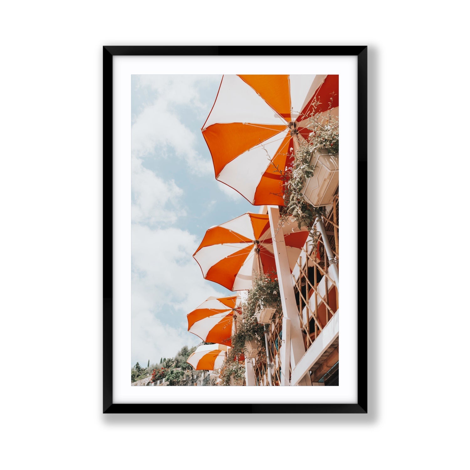 Mantienilo Semplice fine art print, Positano, Italy, Giant, Black Frame · Matboard, Fine Art Print