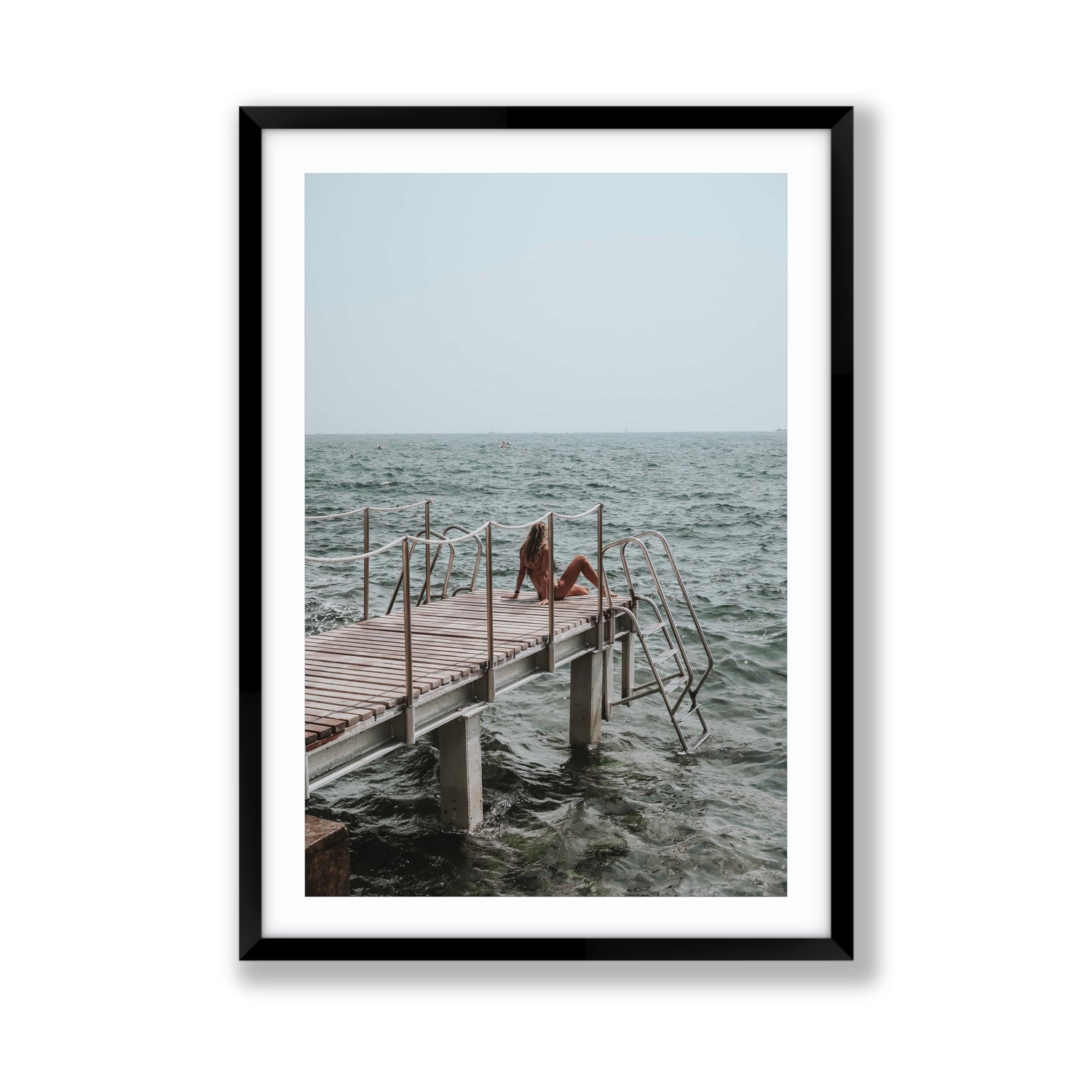 The Dock's Whisper fine art print, Tuscany, Italy, Giant, Black Frame · Matboard, Fine Art Print