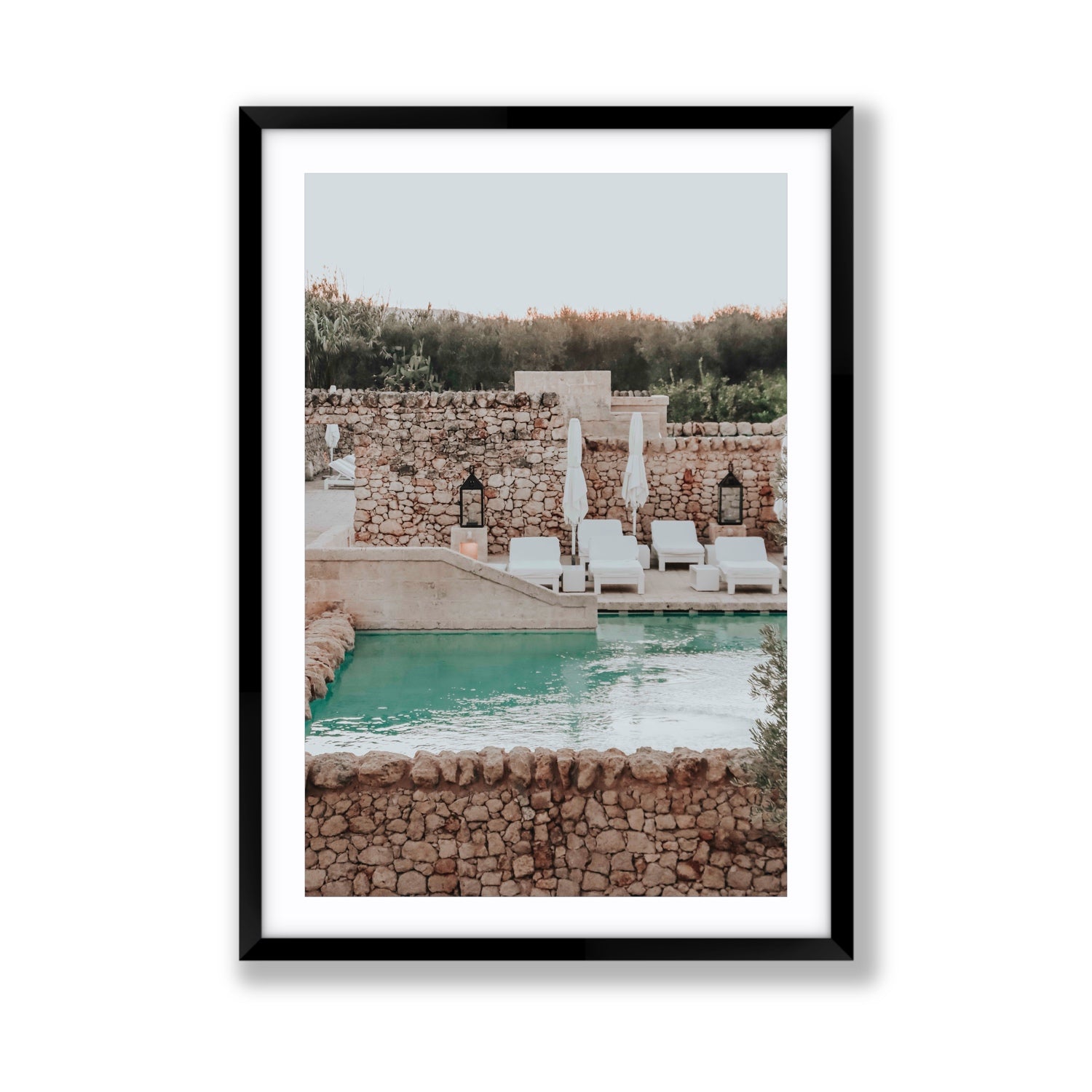 Stone Refuge fine art print, Puglia, Italy, Giant, Black Frame · Matboard, Fine Art Print