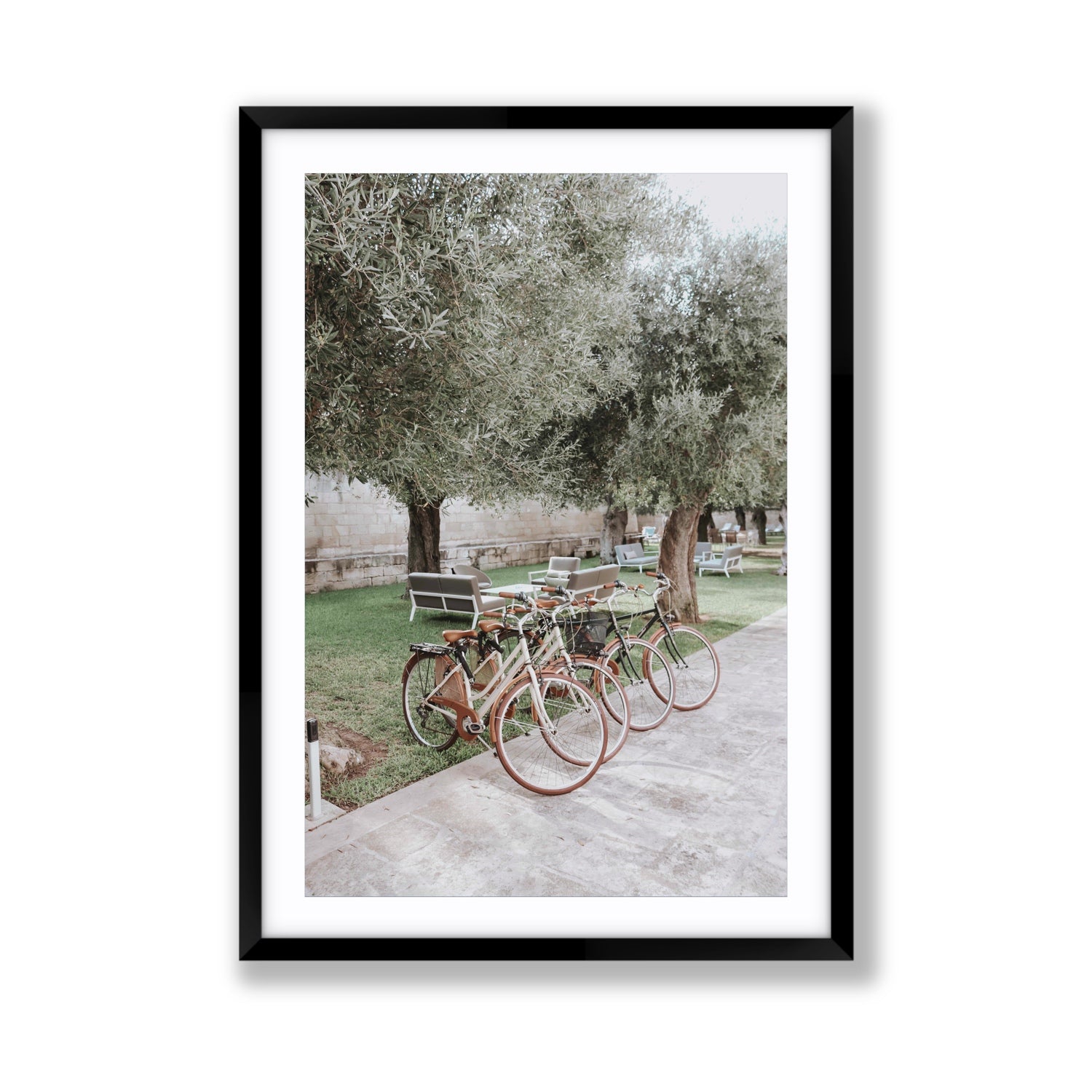 Classic Cruisers Puglia wall art Giant fine art print in black frame with matboard