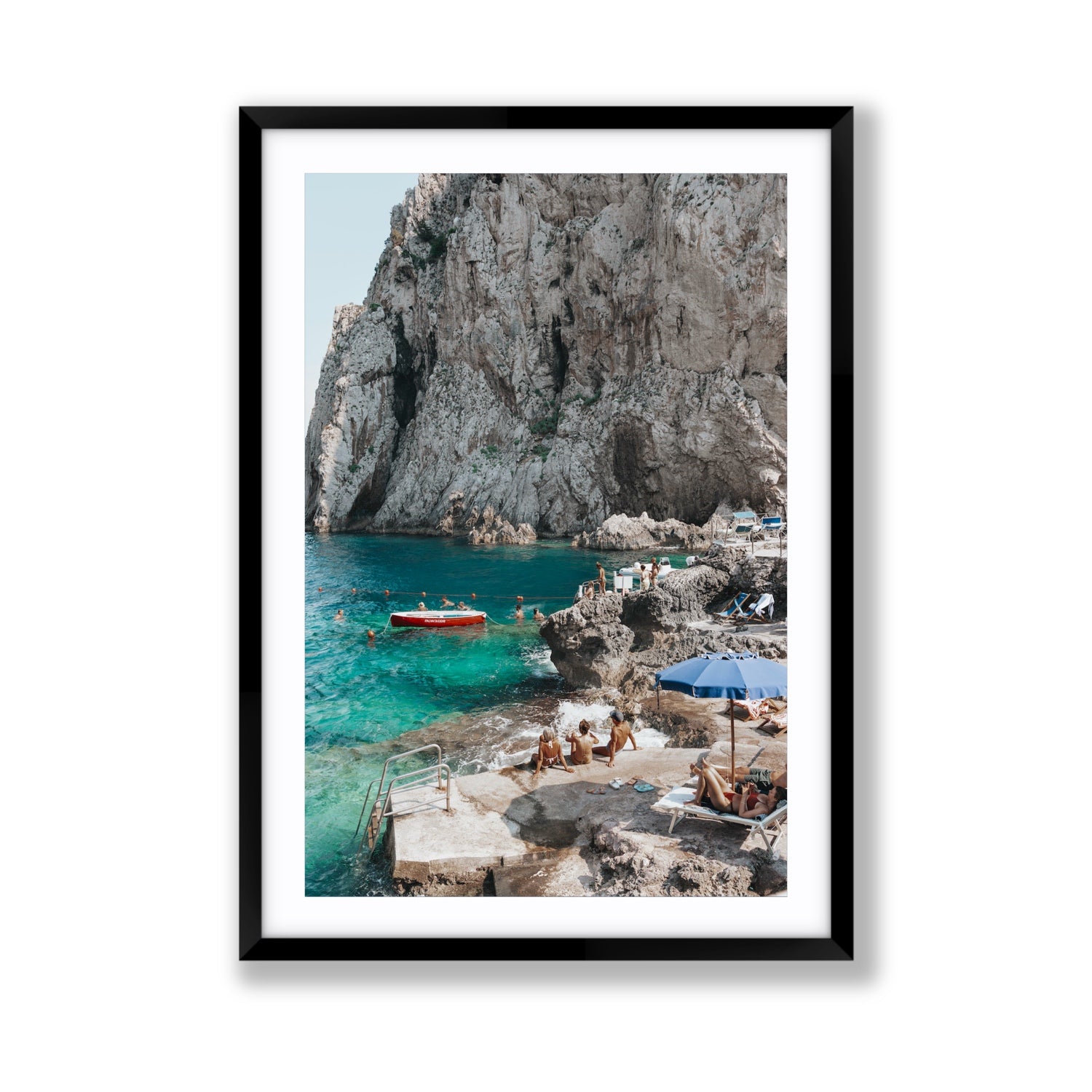 Tranquility fine art print, Capri, Italy, Giant, Black Frame · Matboard, Fine Art Print