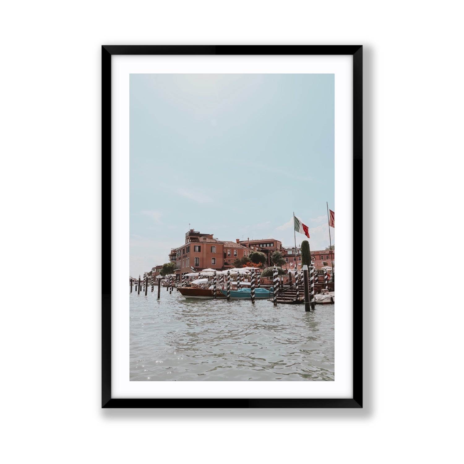 Giudecca Island Venice wall art Giant fine art print in black frame with matboard