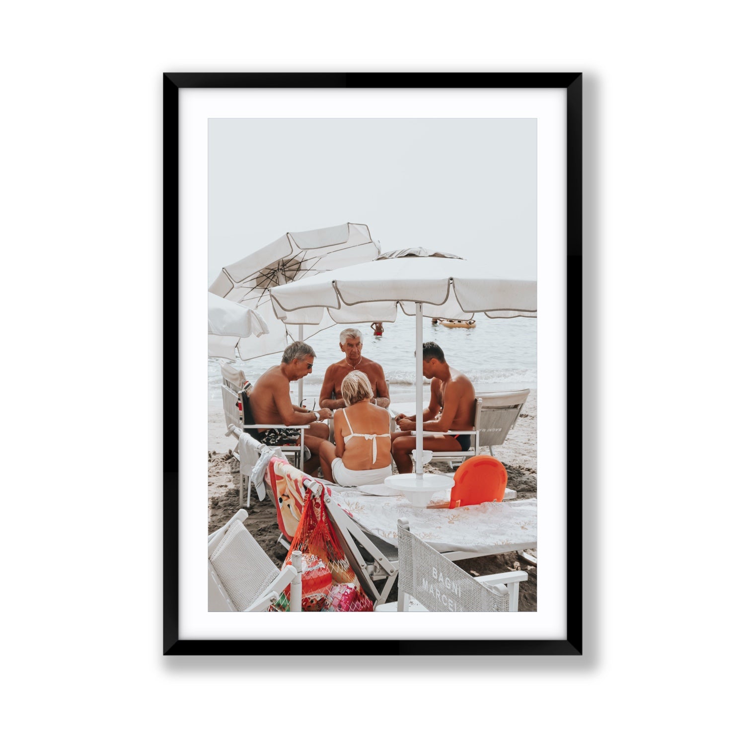 Luck Of The Draw fine art print, Alassio, Italy, Giant, Black Frame · Matboard, Fine Art Print