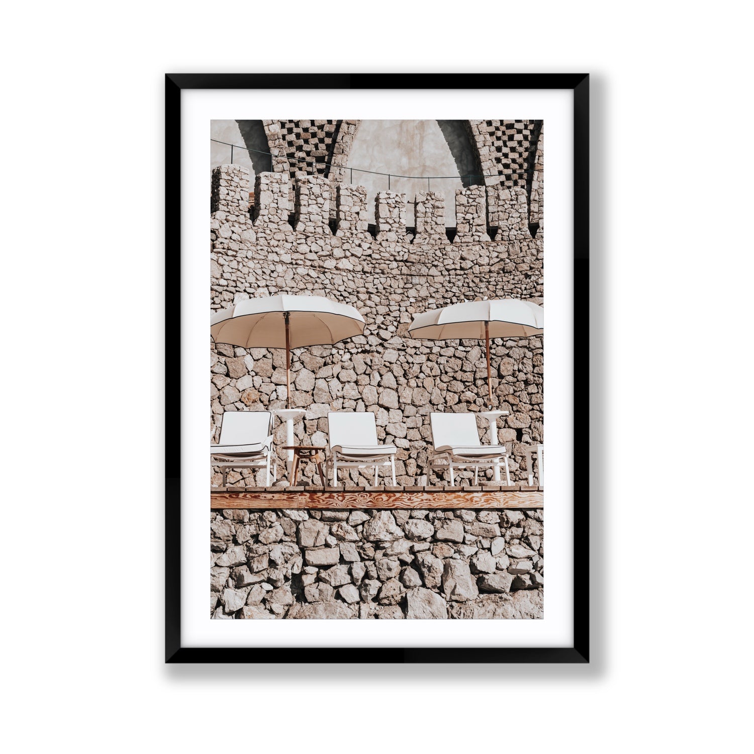 Pietra Amalfitana fine art print, Amalfi, Italy, luxury escapes artwork, Giant, Black Frame · Matboard, Fine Art Print