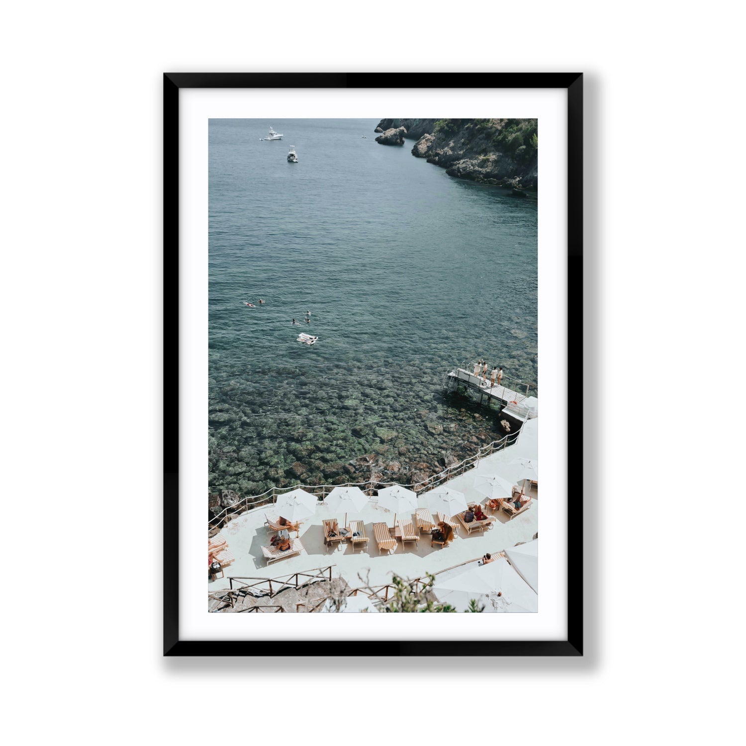 Until The Sun Goes Down Tuscany Italian decor wall art Giant fine art print in black frame with matboard