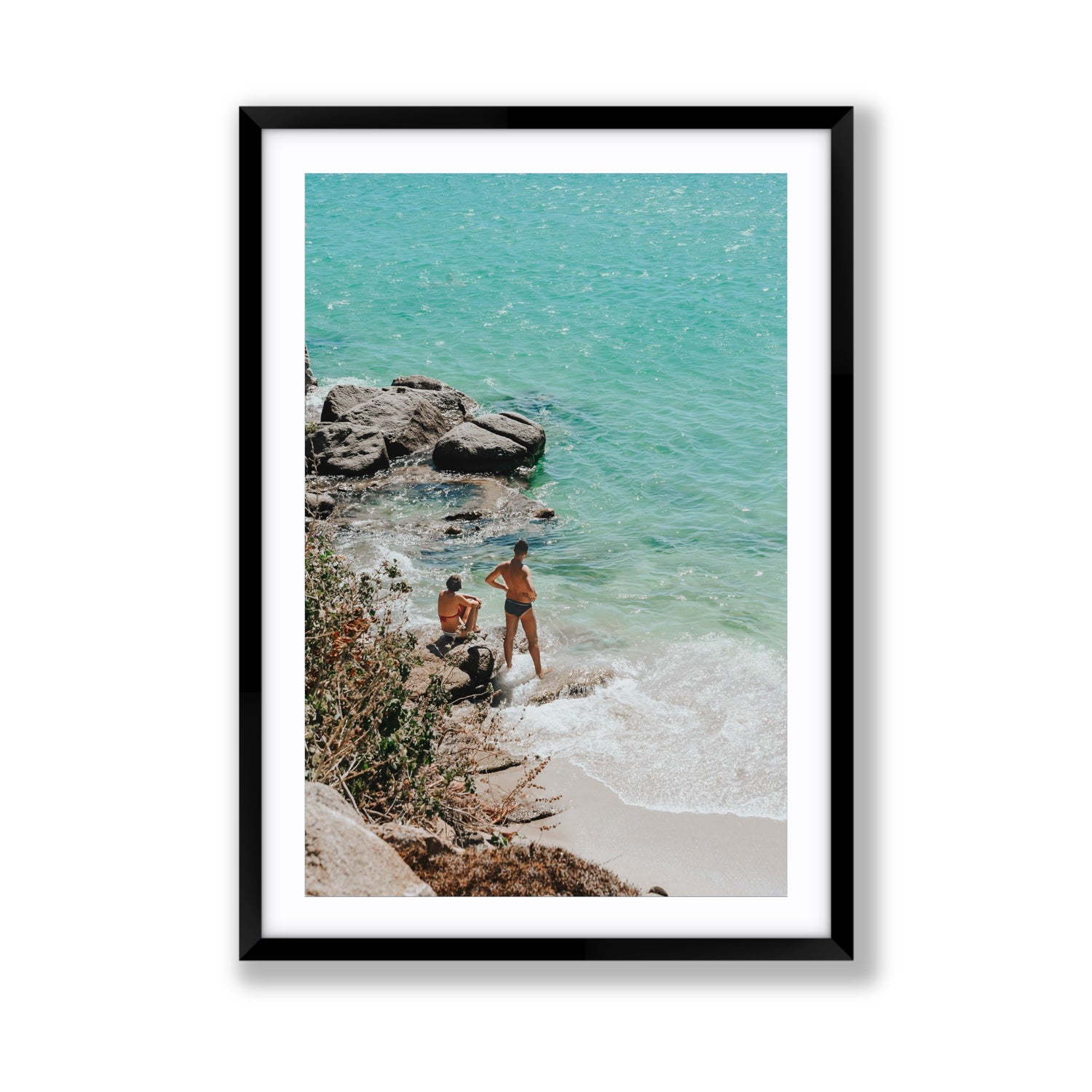 Scene Stealers Mykonos Greek island wall art Giant fine art print in black frame with matboard