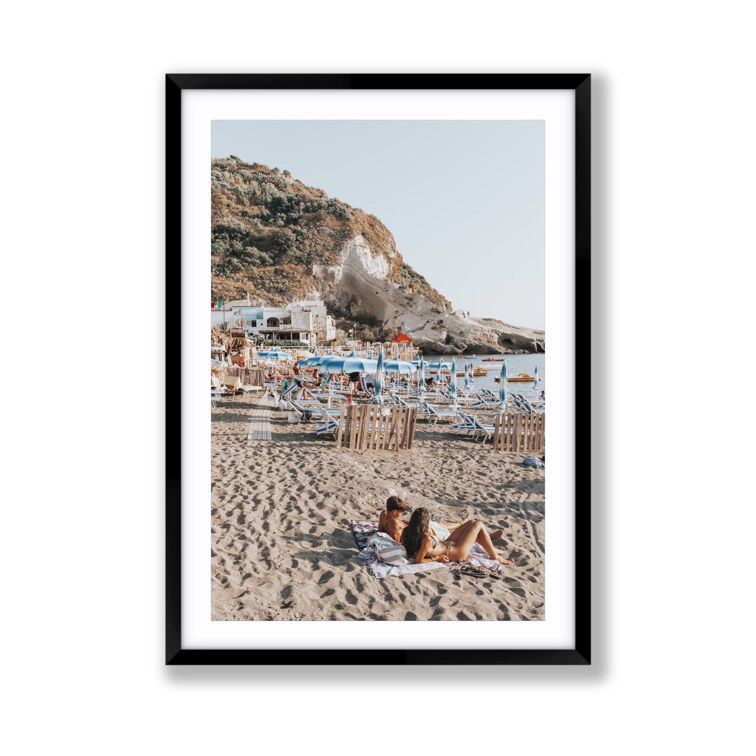 Beach Buddies fine art print, Ischia, Italy, Giant, Black Frame · Matboard, Fine Art Print