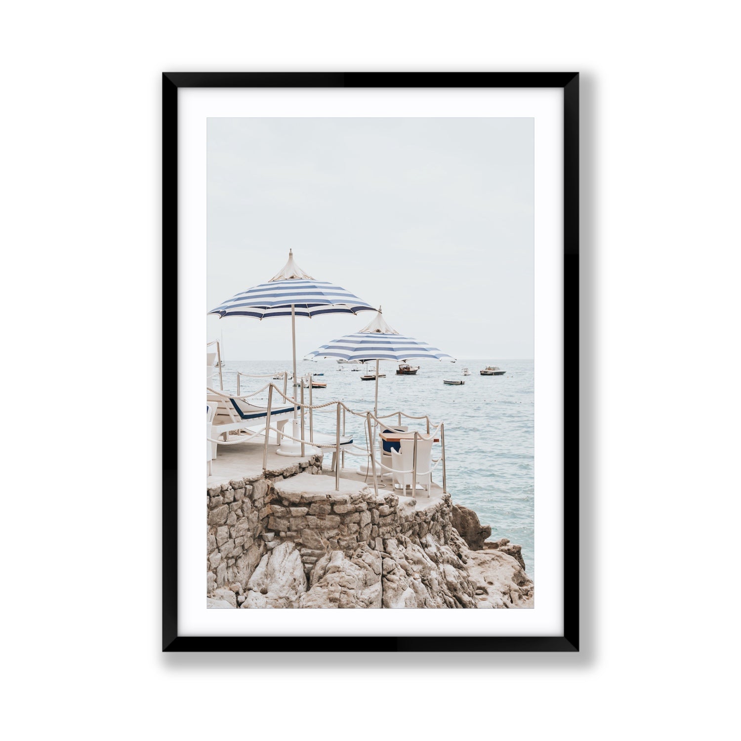 La Scogliera fine art print, Positano, Italy, Giant, Black Frame · Matboard, Fine Art Print