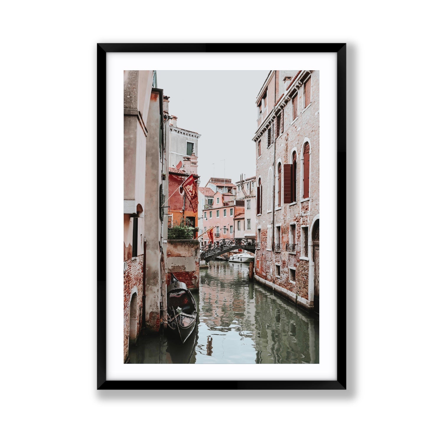 Laguna Veneta Venice Italian wall art Giant fine art print in black frame with matboard