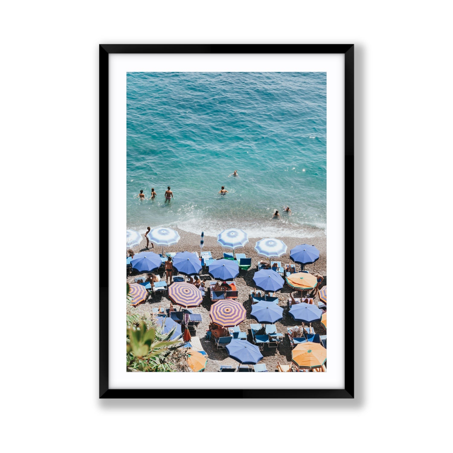 Paradise Beach fine art print, Positano, Italy, Giant, Black Frame · Matboard, Fine Art Print