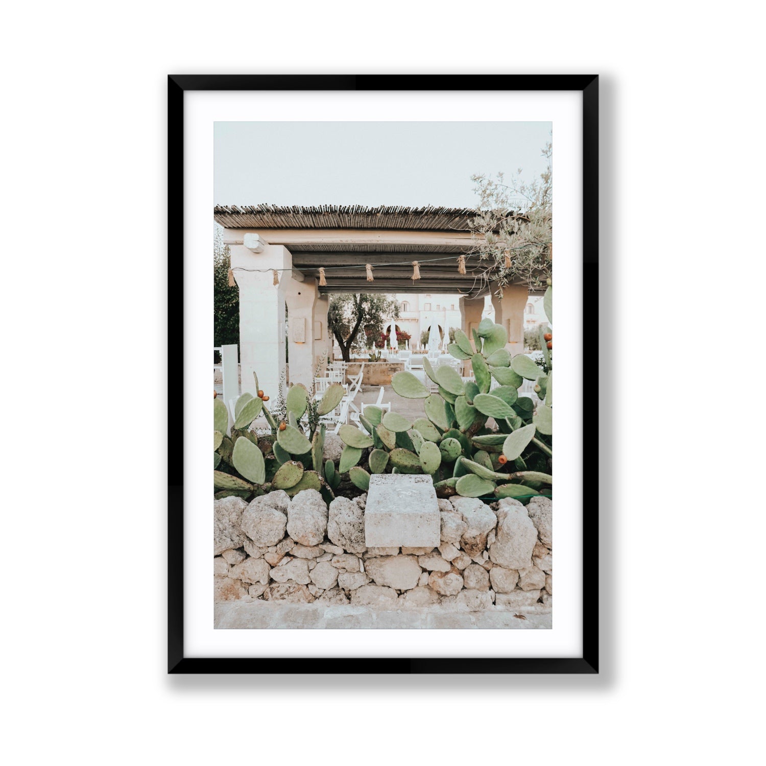 Puglia Flora Puglia Borgo Egnazia Mediterranean wall art Giant fine art print in black frame with matboard