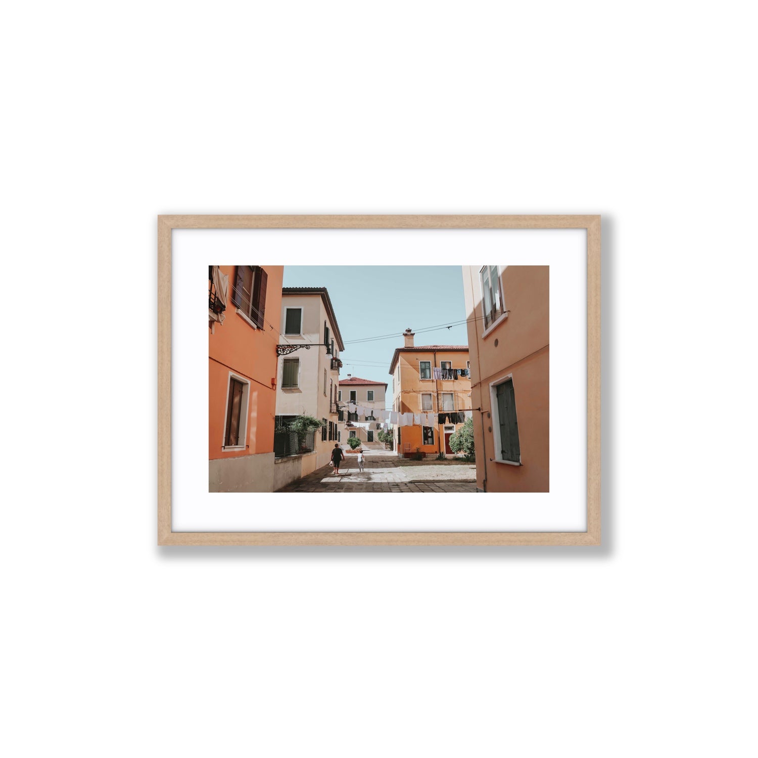 Giorgia Boscolo Venice Italian wall art Medium fine art print in natural oak frame with matboard