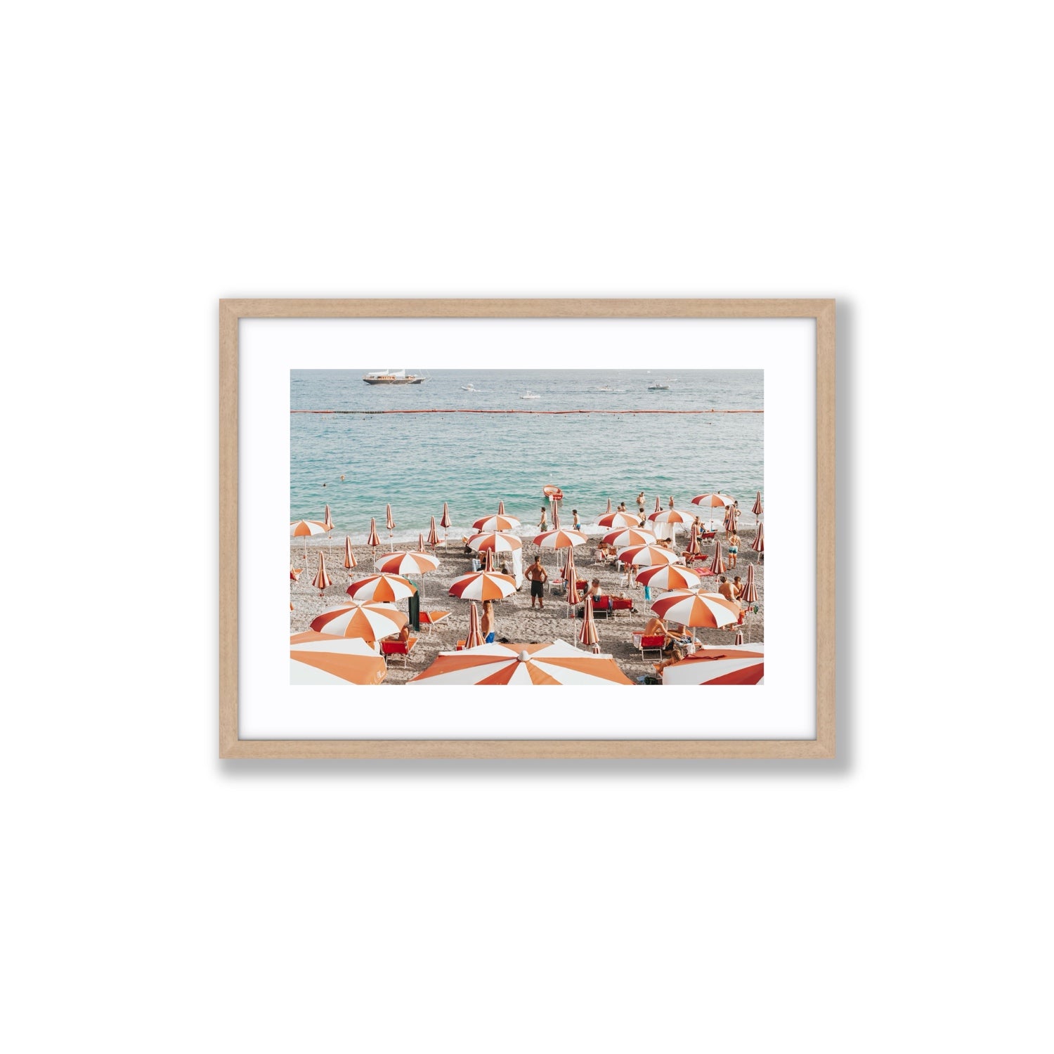 That's Amore Amalfi Mediterranean wall art Medium fine art print in natural oak frame with matboard
