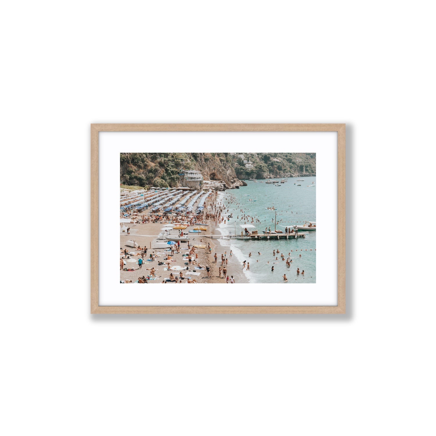 Vista Costiera fine art print, Positano, Italy, Medium, Natural Oak Frame · Matboard, Fine Art Print