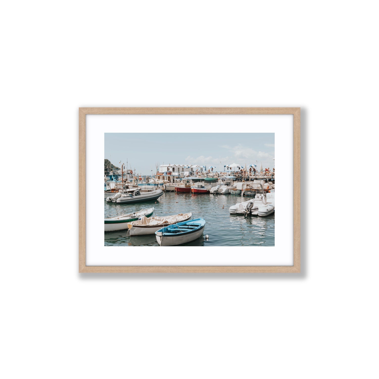 Antico Porto fine art print, Sorrento, Italy, Medium, Natural Oak Frame · Matboard, Fine Art Print