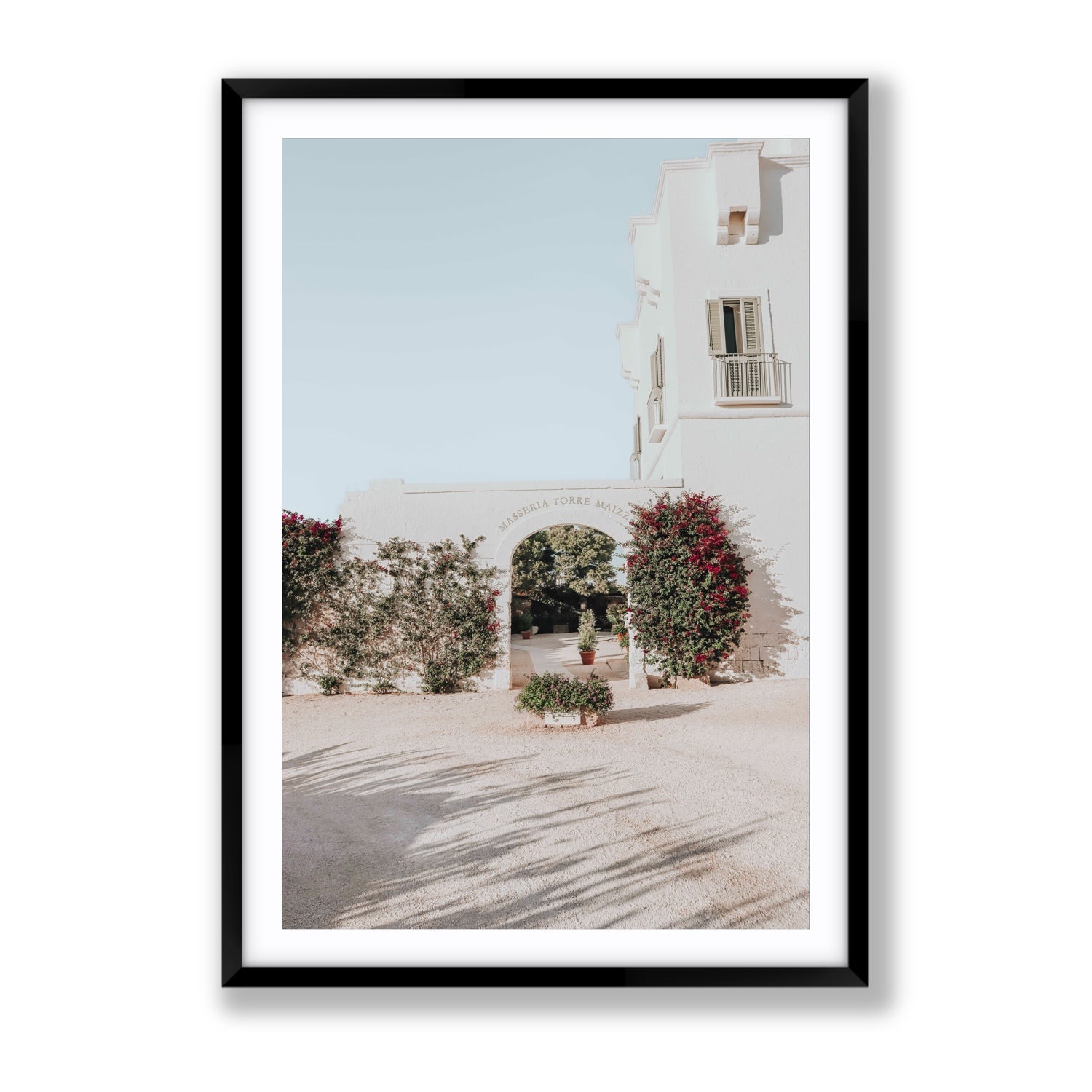 Villa Retreat fine art print, Puglia, Italy, Gallery, Black Frame · Matboard, Fine Art Print