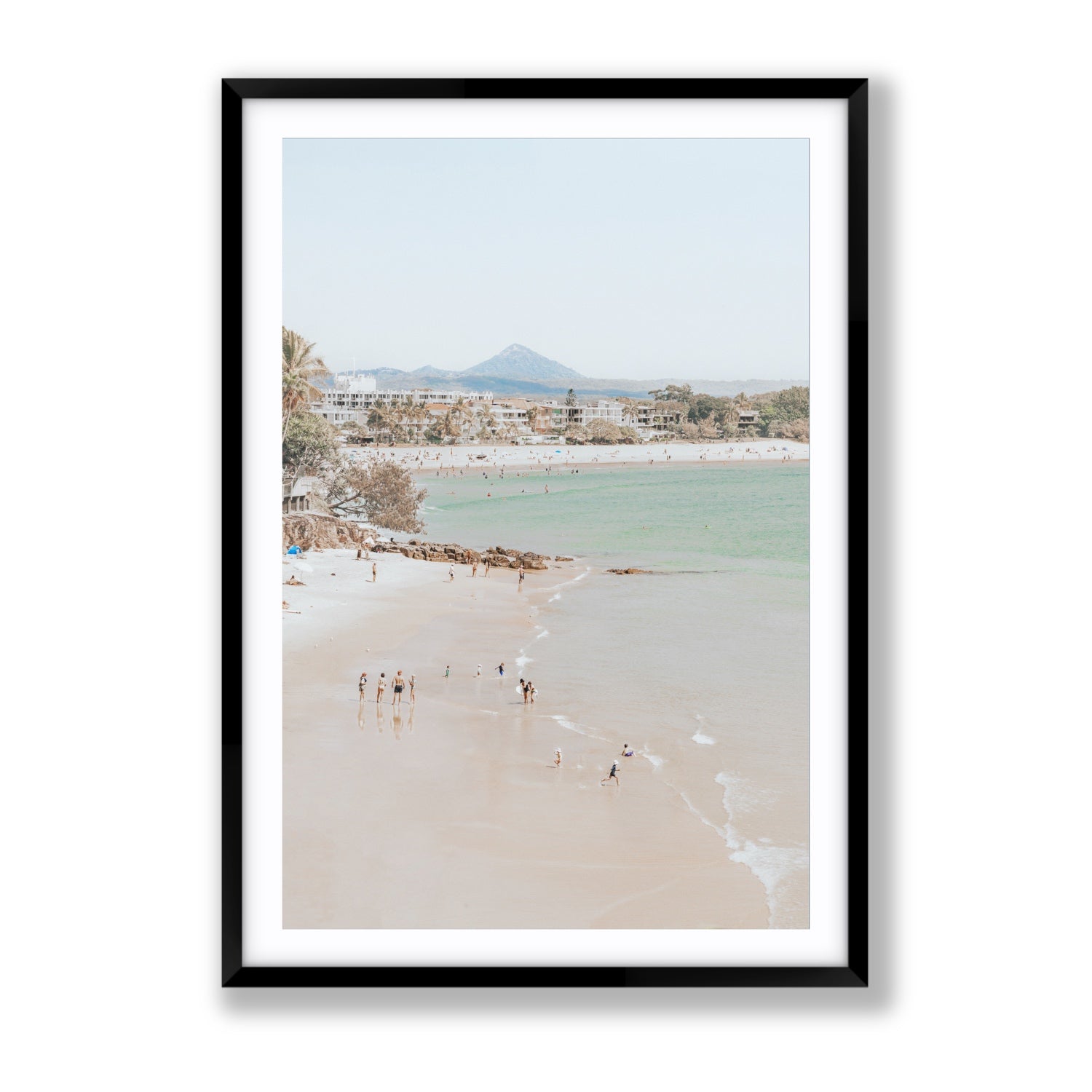 Little Cove Shallows fine art print, Noosa, Australia, coastal scenes artwork, Gallery, Black Frame · Matboard, Fine Art Print