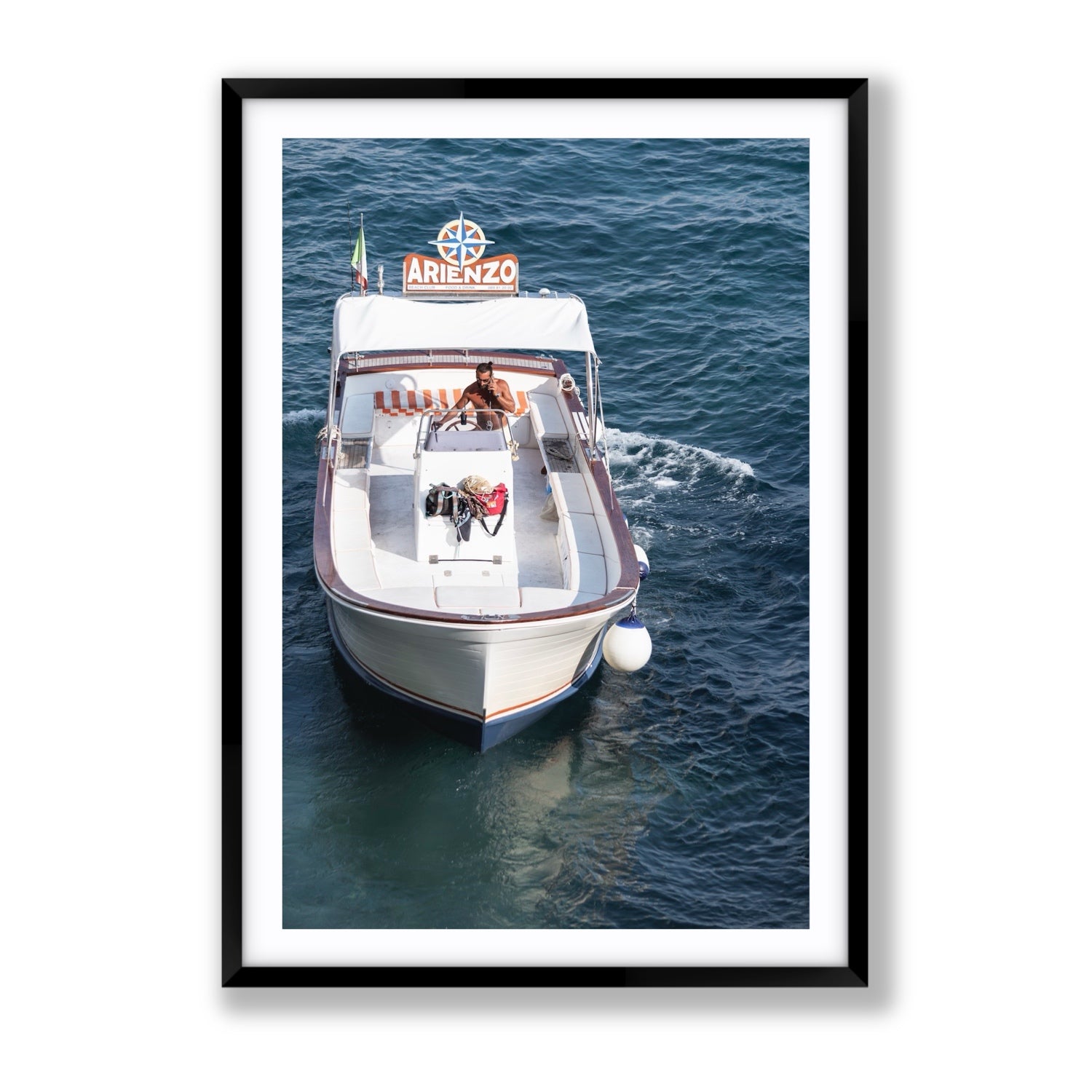 Pilota di Motoscafo fine art print, Positano, Italy, Gallery, Black Frame · Matboard, Fine Art Print