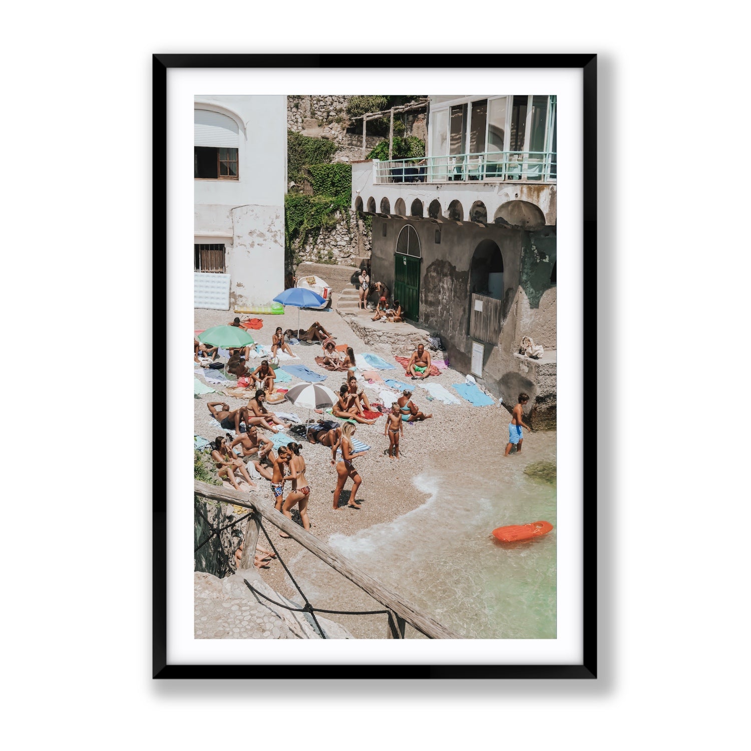 The Sunbathers Oasis fine art print, Capri, Italy, Gallery, Black Frame · Matboard, Fine Art Print