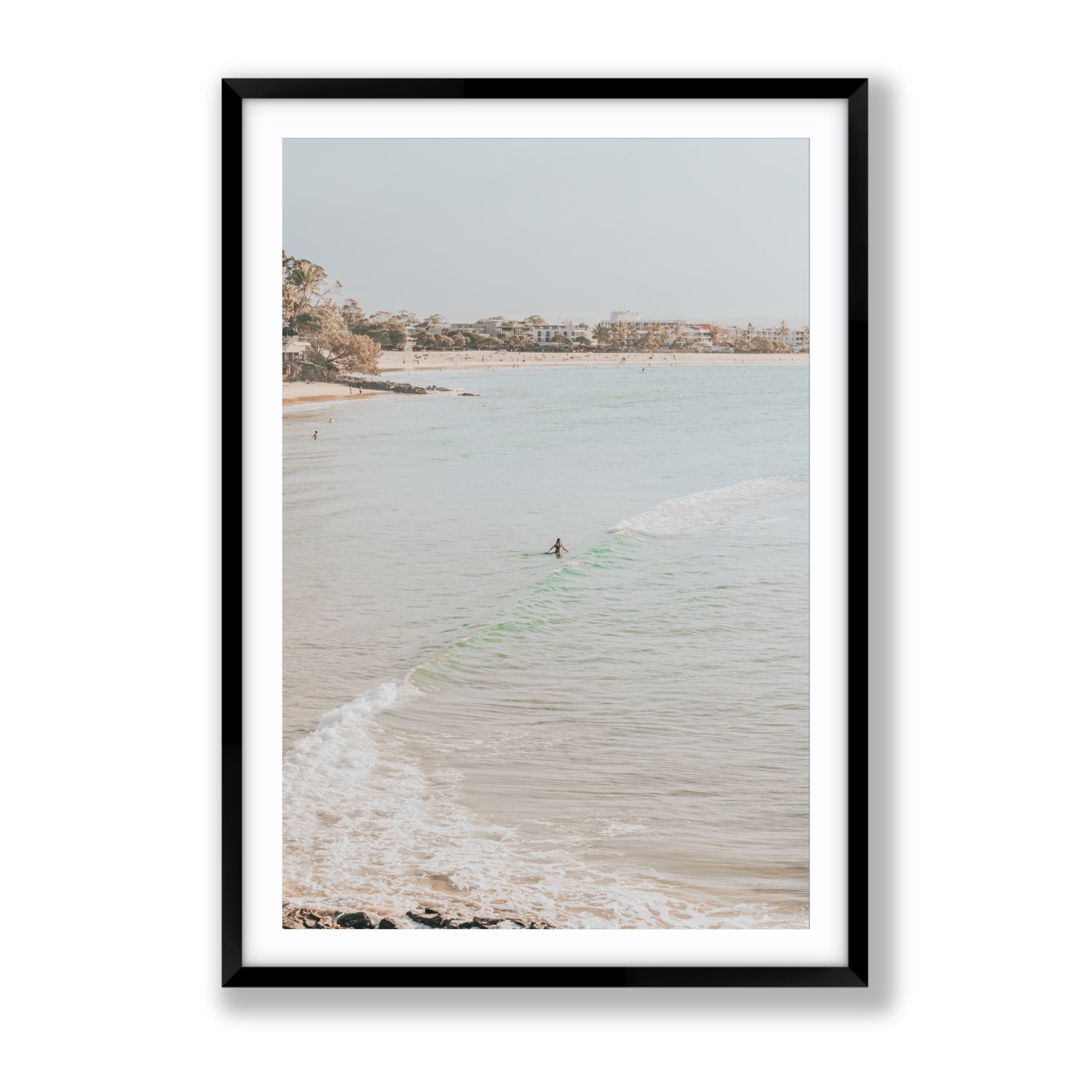 Salt Reverie fine art print, Noosa, Australia, coastal scenes artwork, Gallery, Black Frame · Matboard, Fine Art Print