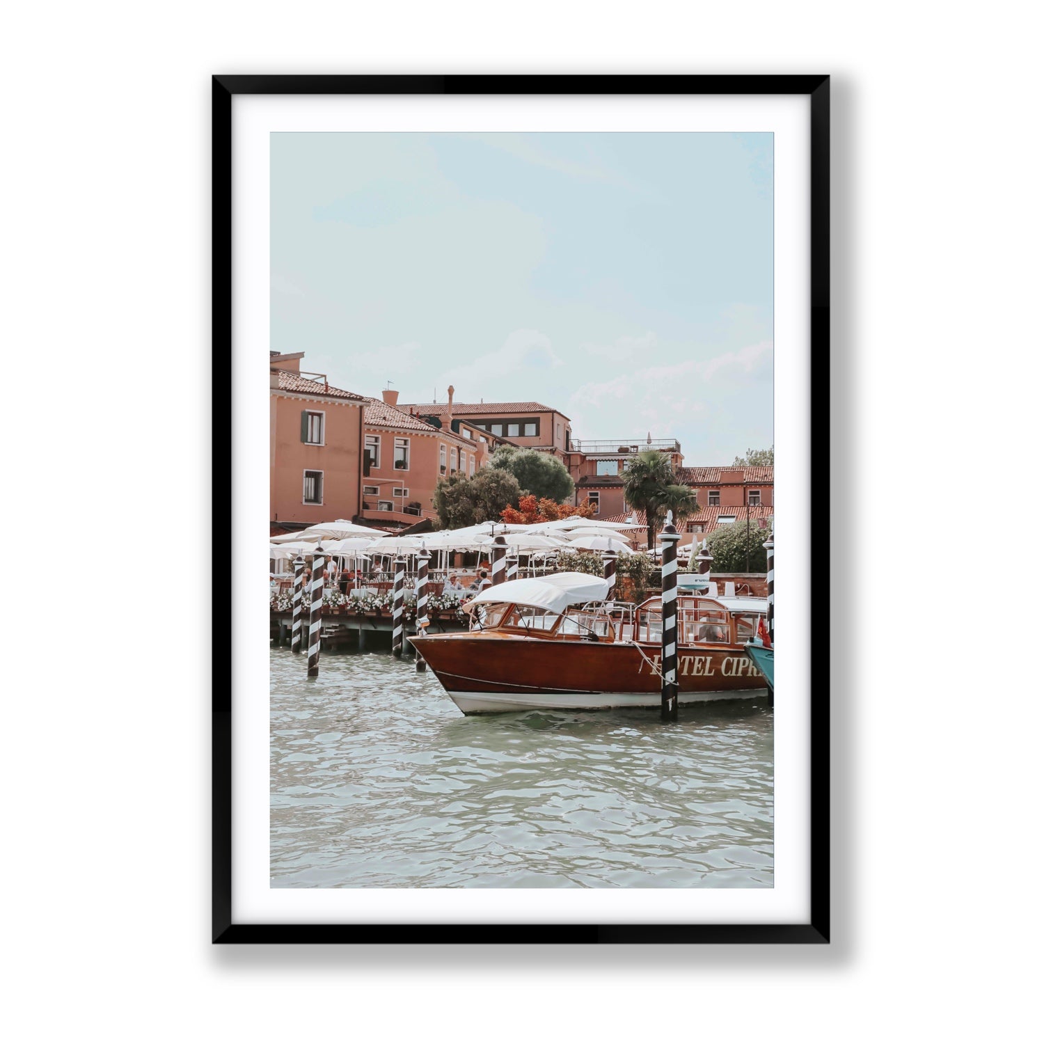 Queen Of The Adriatic Venice Italian wall art Gallery fine art print in black frame with matboard