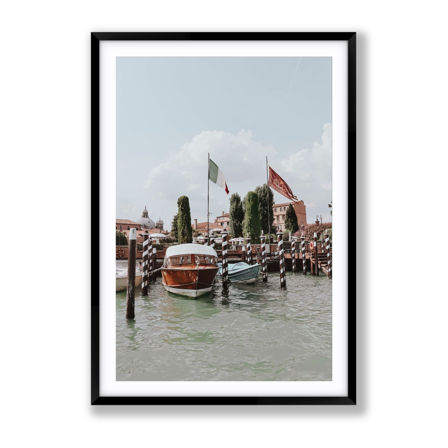 Cipriani Venice wall art Gallery fine art print in black frame with matboard