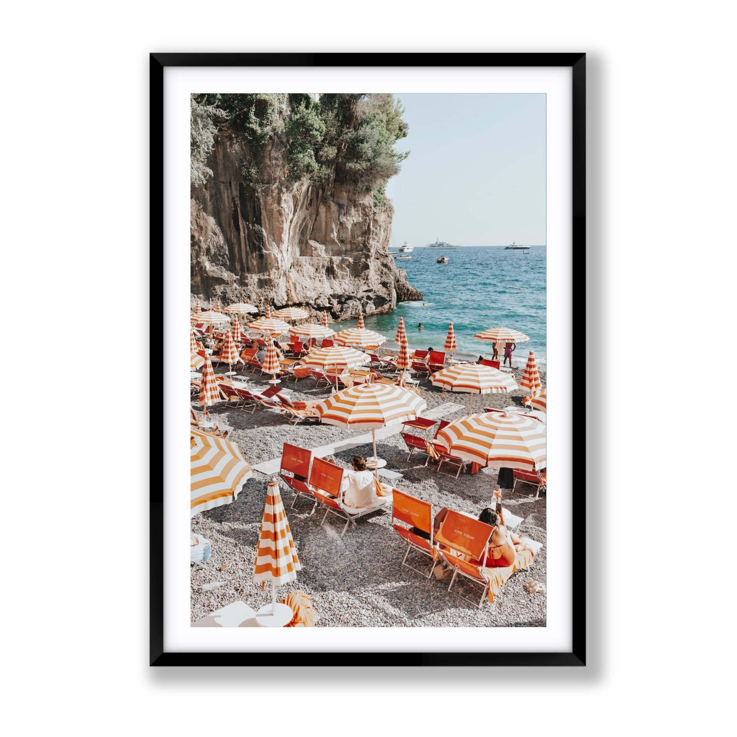 Tangerine Dream fine art print, Positano, Italy, Gallery, Black Frame · Matboard, Fine Art Print