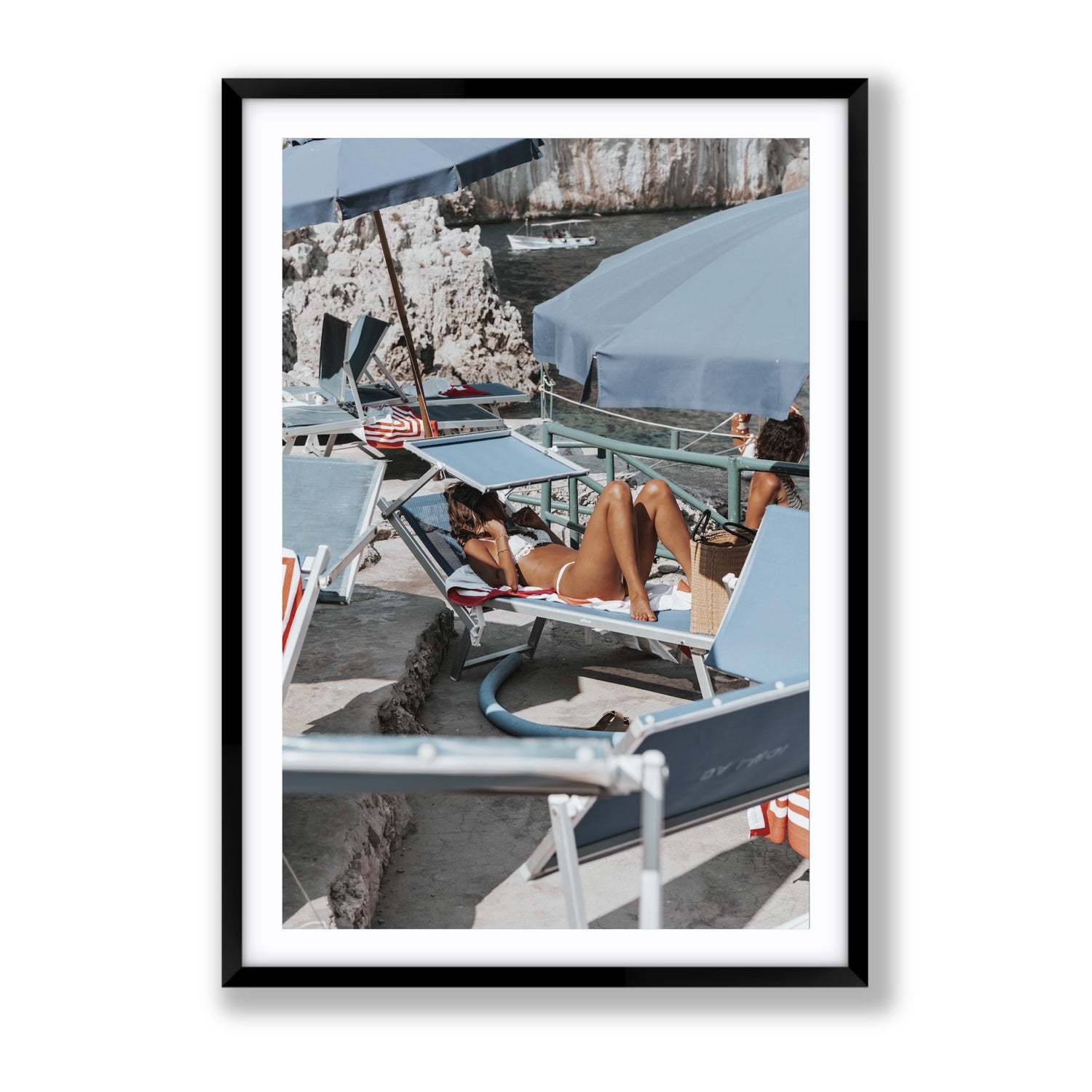 Beach Babe fine art print, Capri, Italy, Gallery, Black Frame · Matboard, Fine Art Print