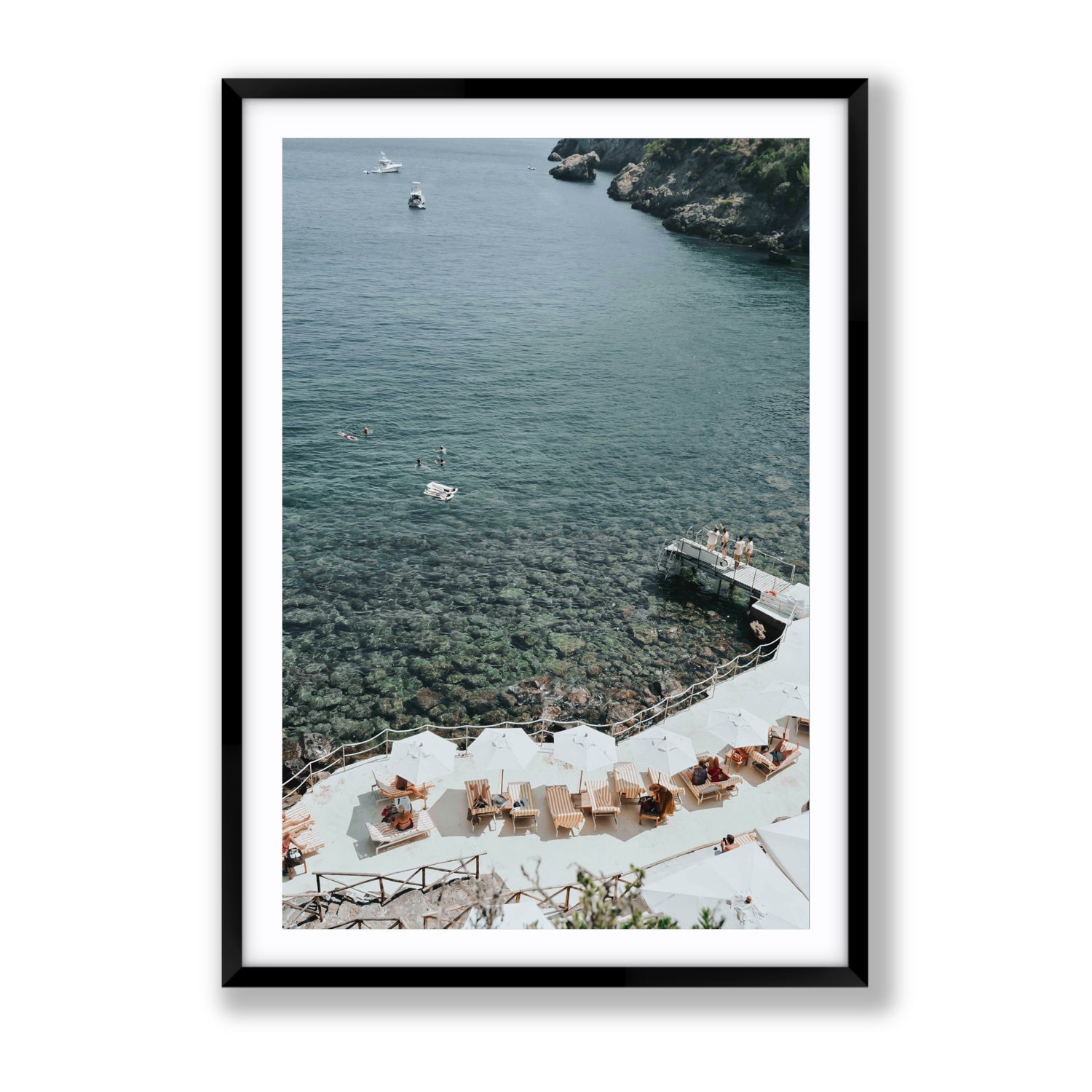 Until The Sun Goes Down Tuscany Italian decor wall art Gallery fine art print in black frame with matboard
