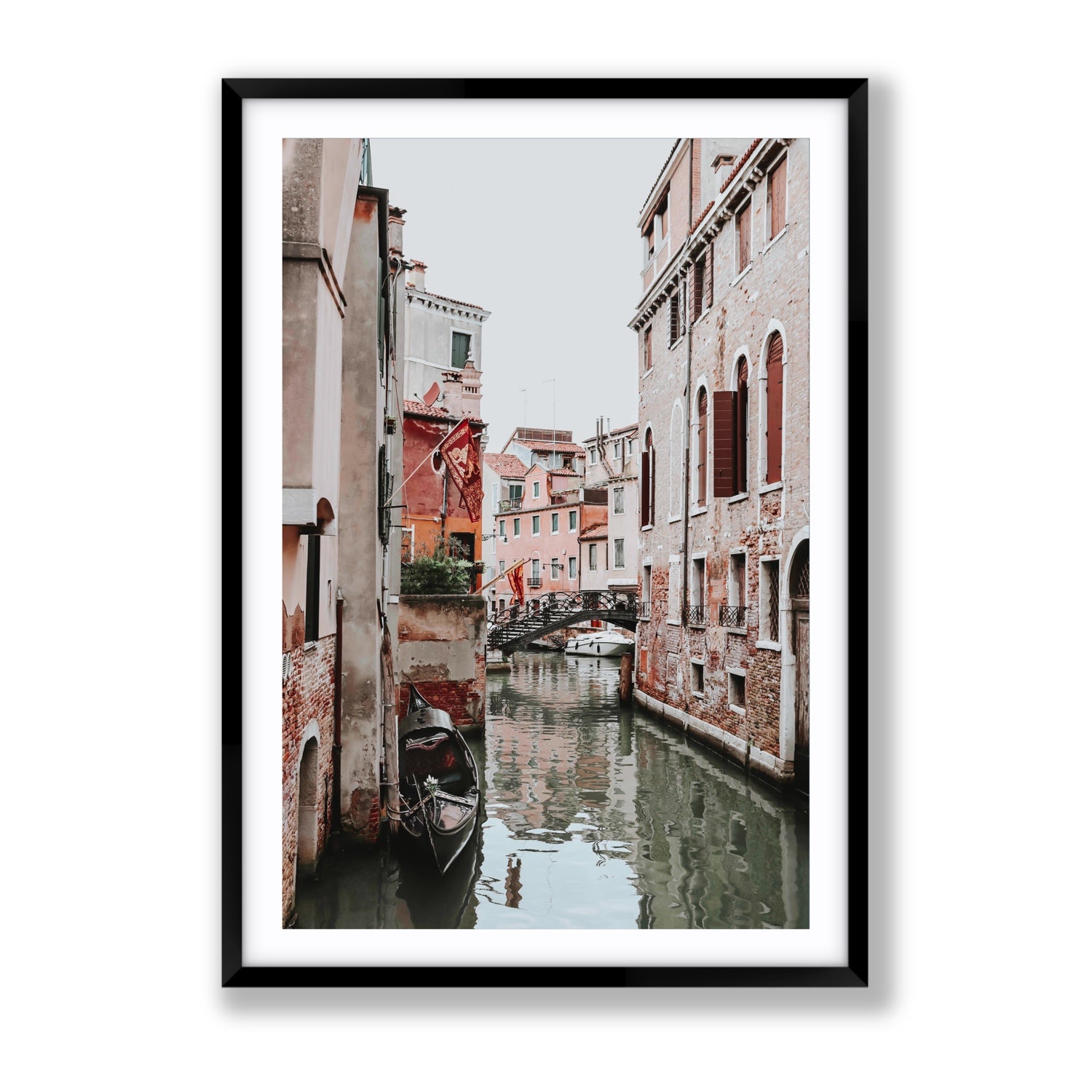 Laguna Veneta Venice Italian wall art Gallery fine art print in black frame with matboard