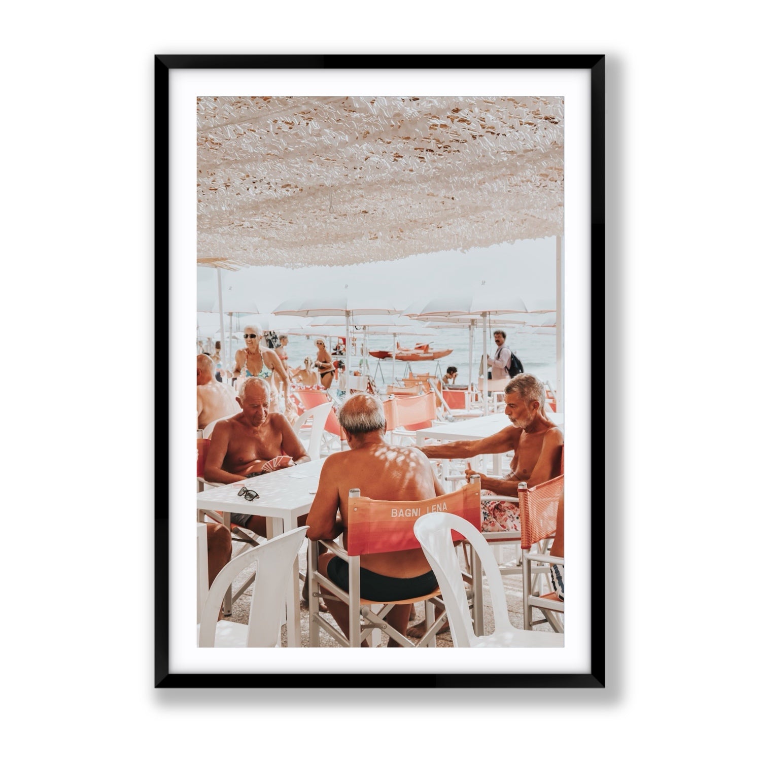 The Players fine art print, Alassio, Italy, Gallery, Black Frame · Matboard, Fine Art Print