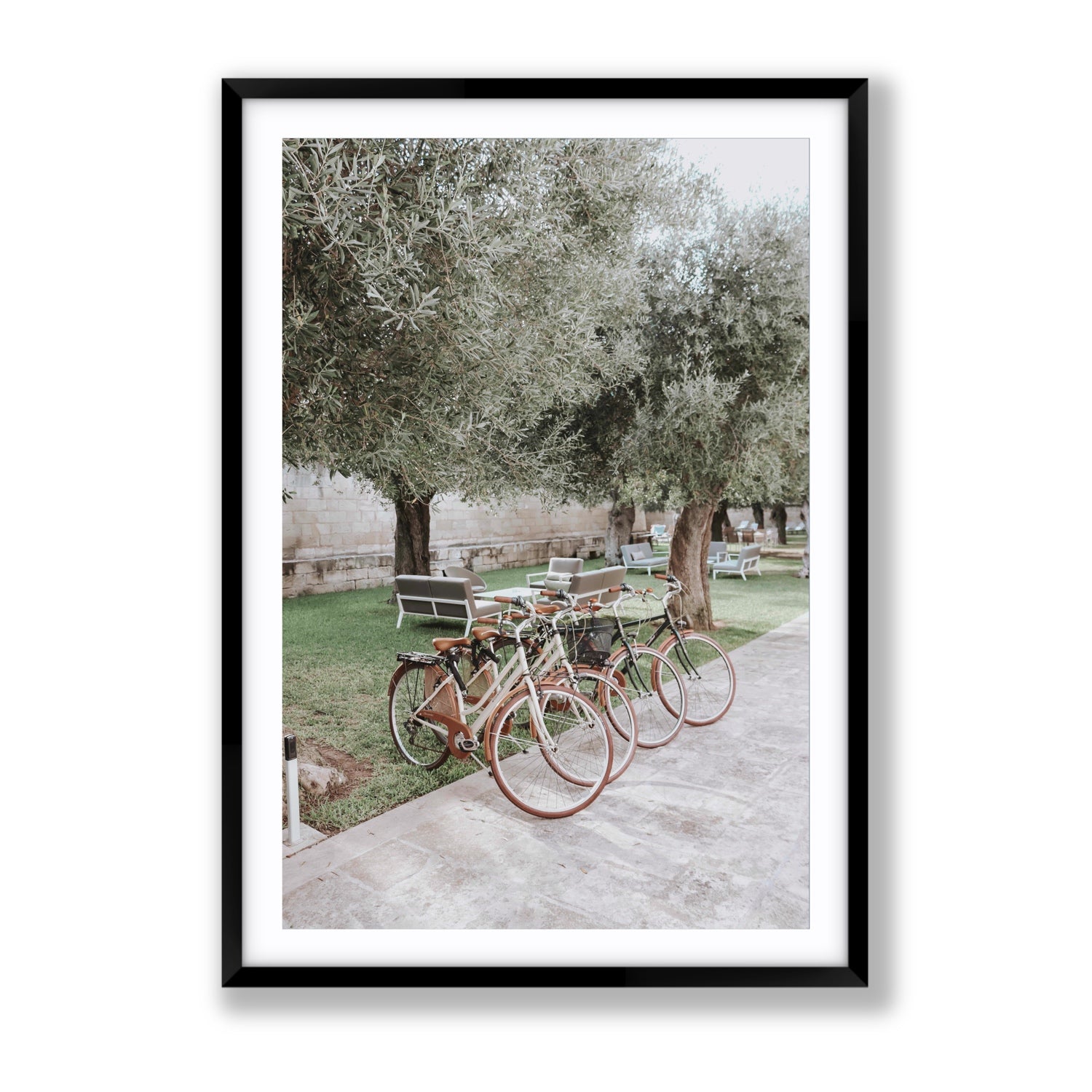 Classic Cruisers Puglia wall art Gallery fine art print in black frame with matboard