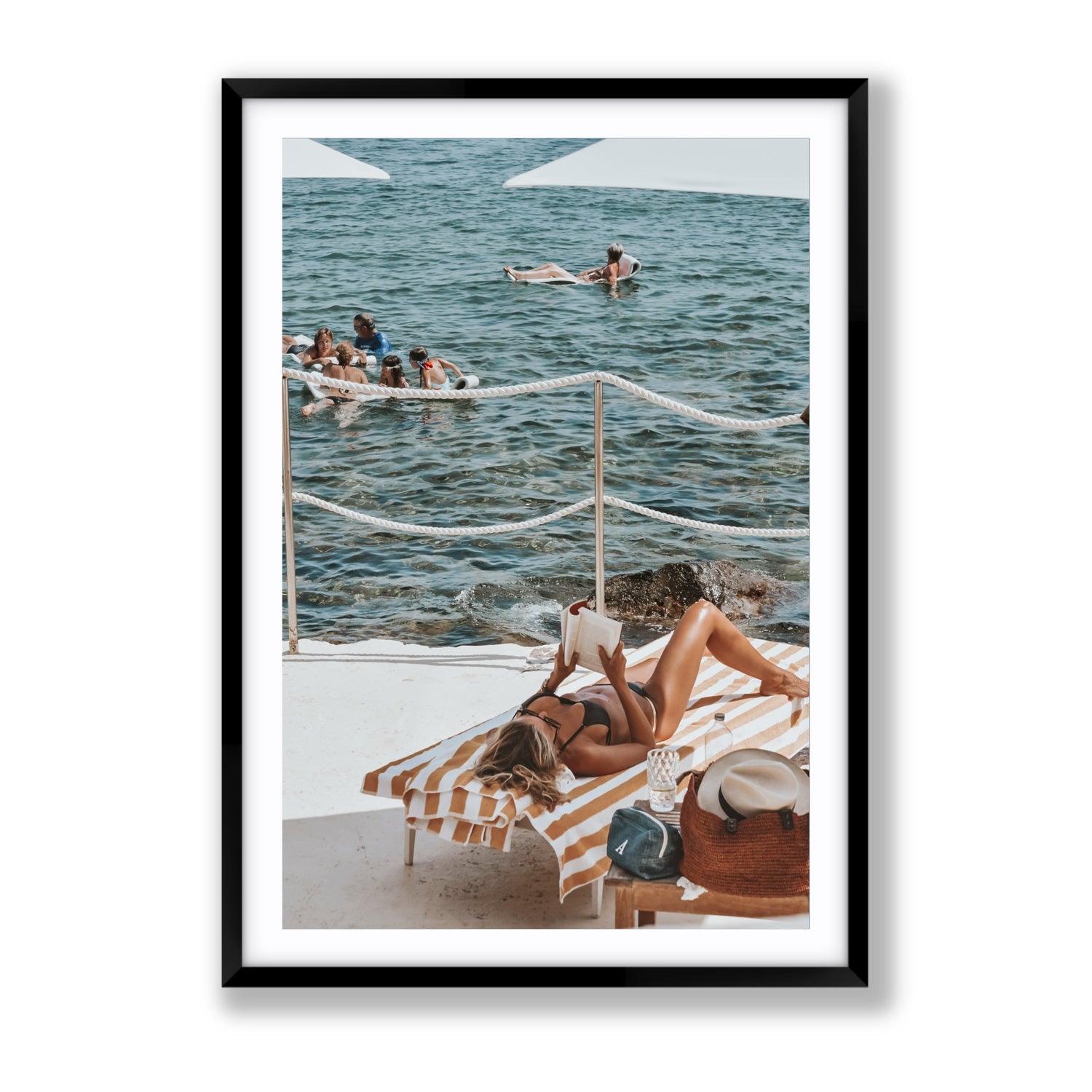 Cloud Nine Tuscany Italian decor wall art Gallery fine art print in black frame with matboard