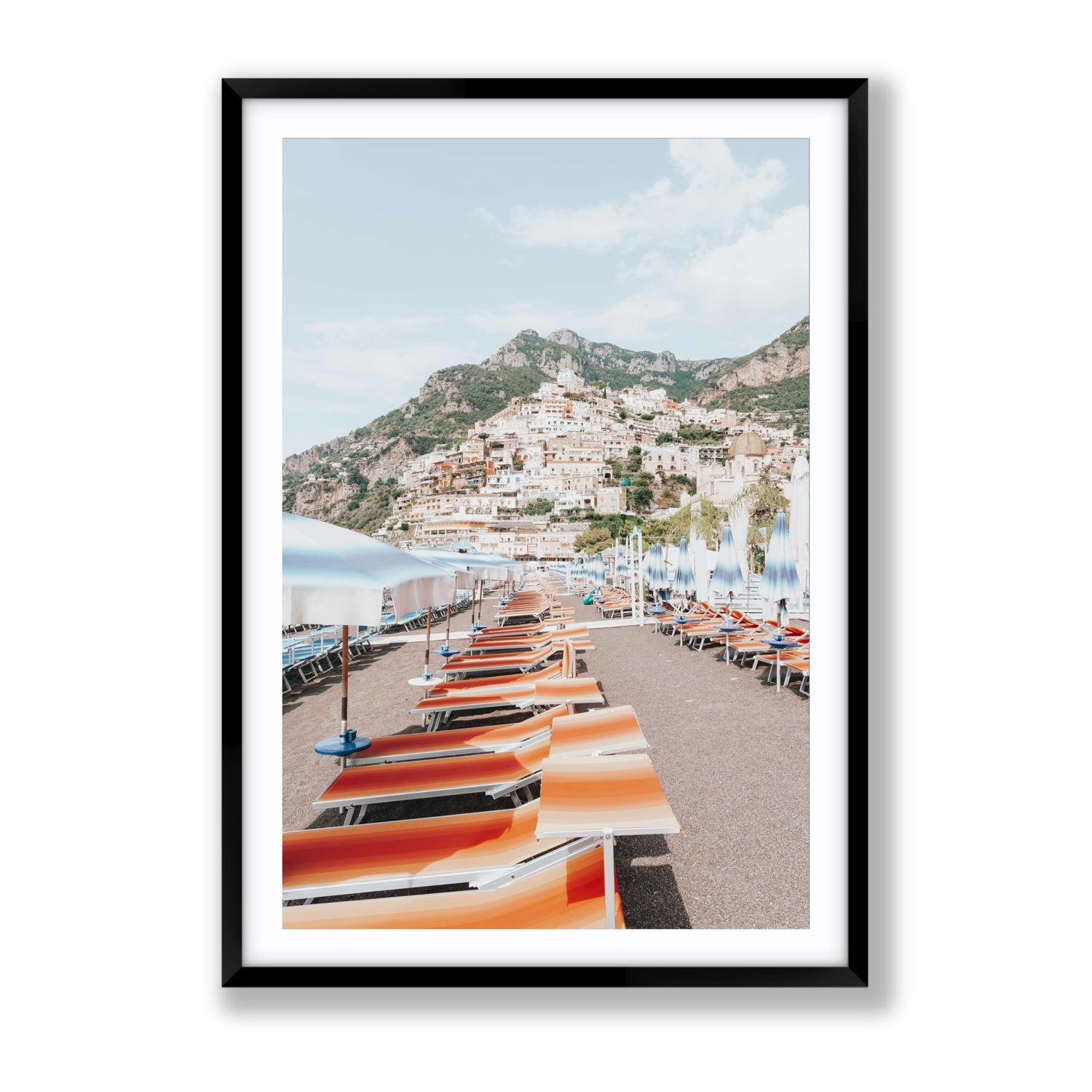 A Symphony of Colours fine art print, Positano, Italy, Gallery, Black Frame · Matboard, Fine Art Print