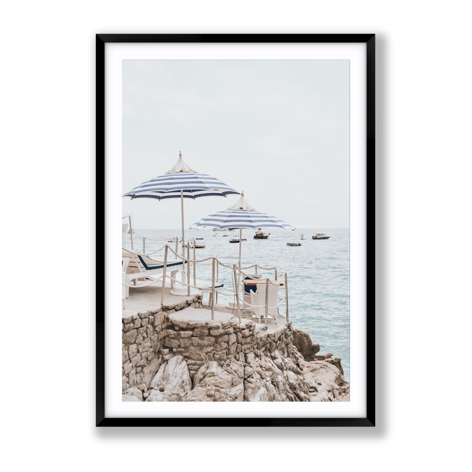 La Scogliera fine art print, Positano, Italy, Gallery, Black Frame · Matboard, Fine Art Print
