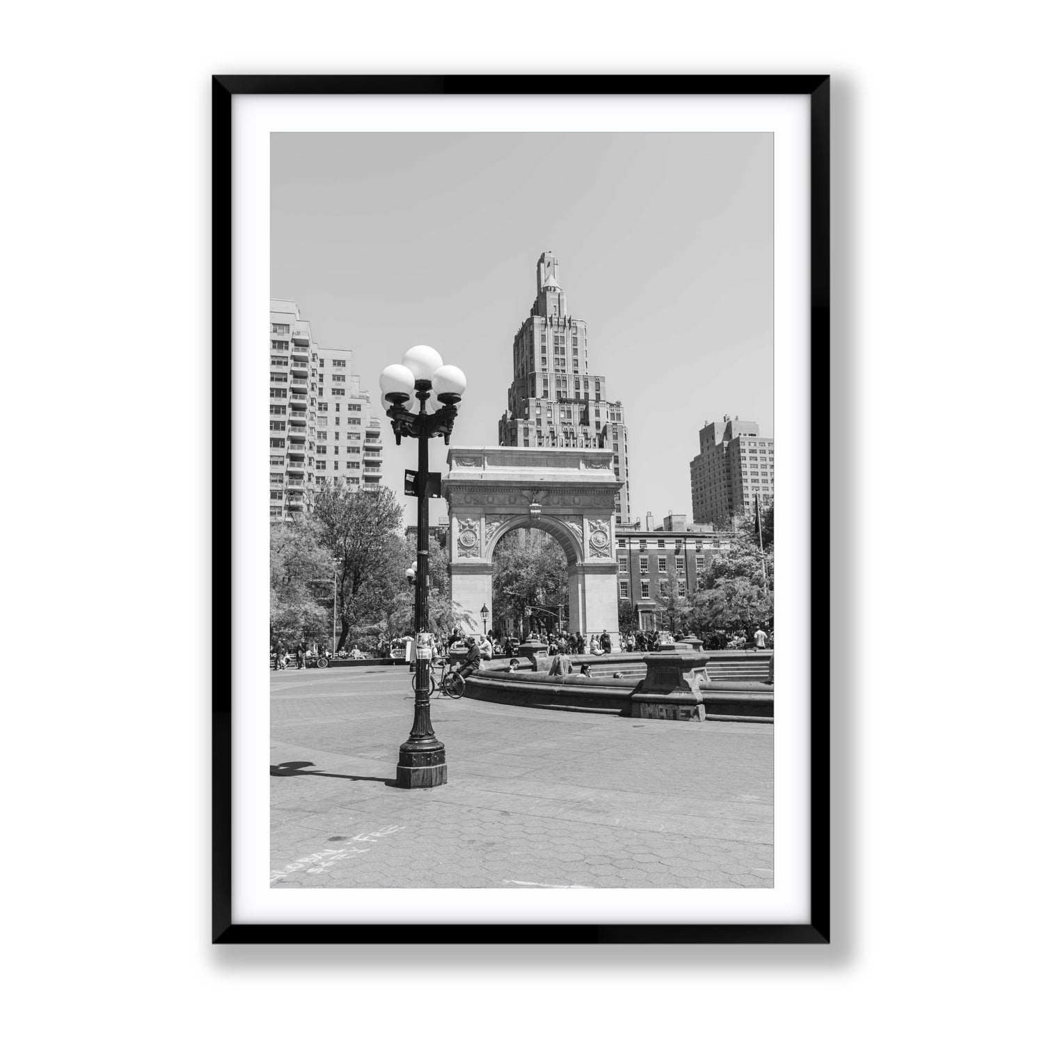 Pole Position New York NYC Black & White wall art Gallery fine art print in black frame with matboard