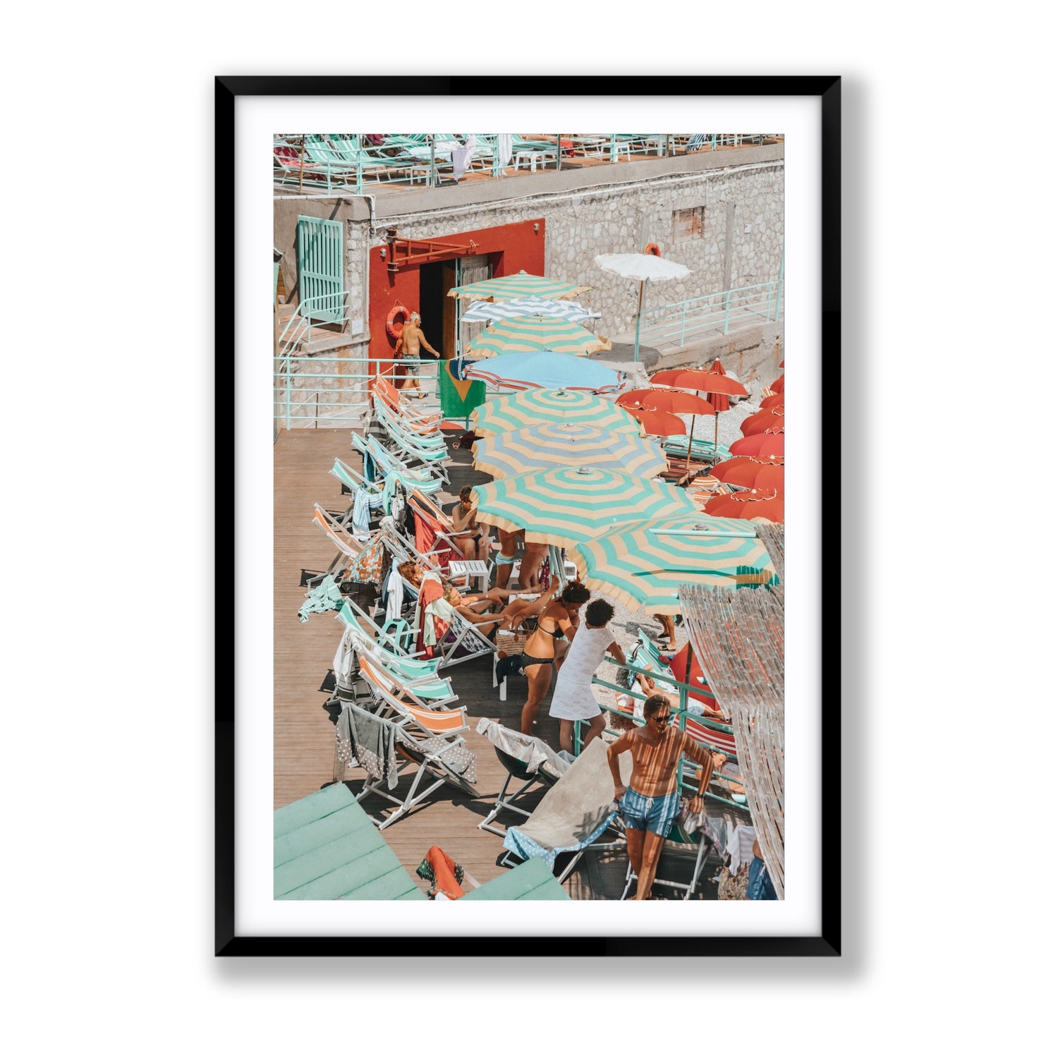 Colourful Canopy fine art print, Capri, Italy, Gallery, Black Frame · Matboard, Fine Art Print