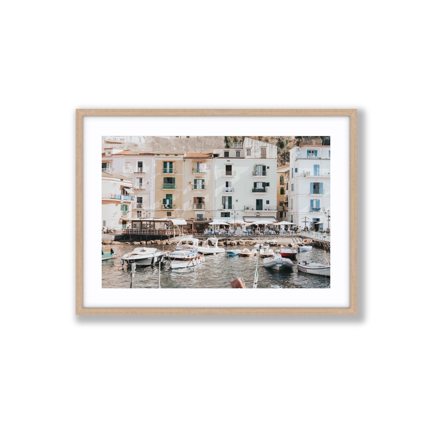 L'Insenatura fine art print, Sorrento, Italy, Large, Natural Oak Frame · Matboard, Fine Art Print